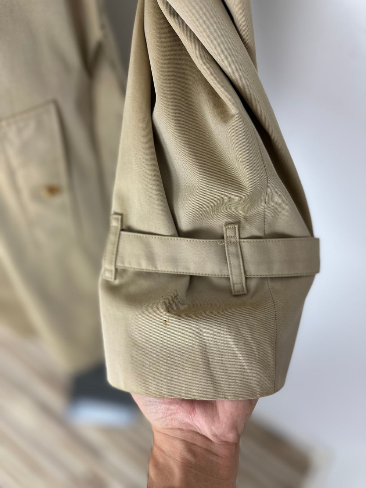 Vintage Burberry Trench Coat Beige Size 12 M