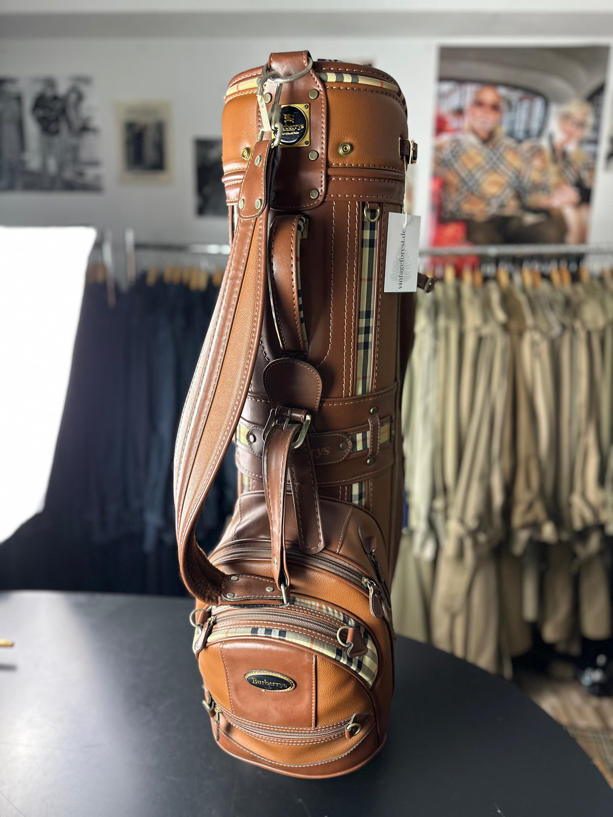 Vintage Burberry Nova Check Golf Caddy Bag