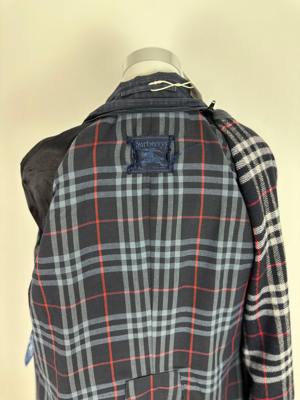 Vintage Burberry Trench Coat Navy Size 10 S With Lining