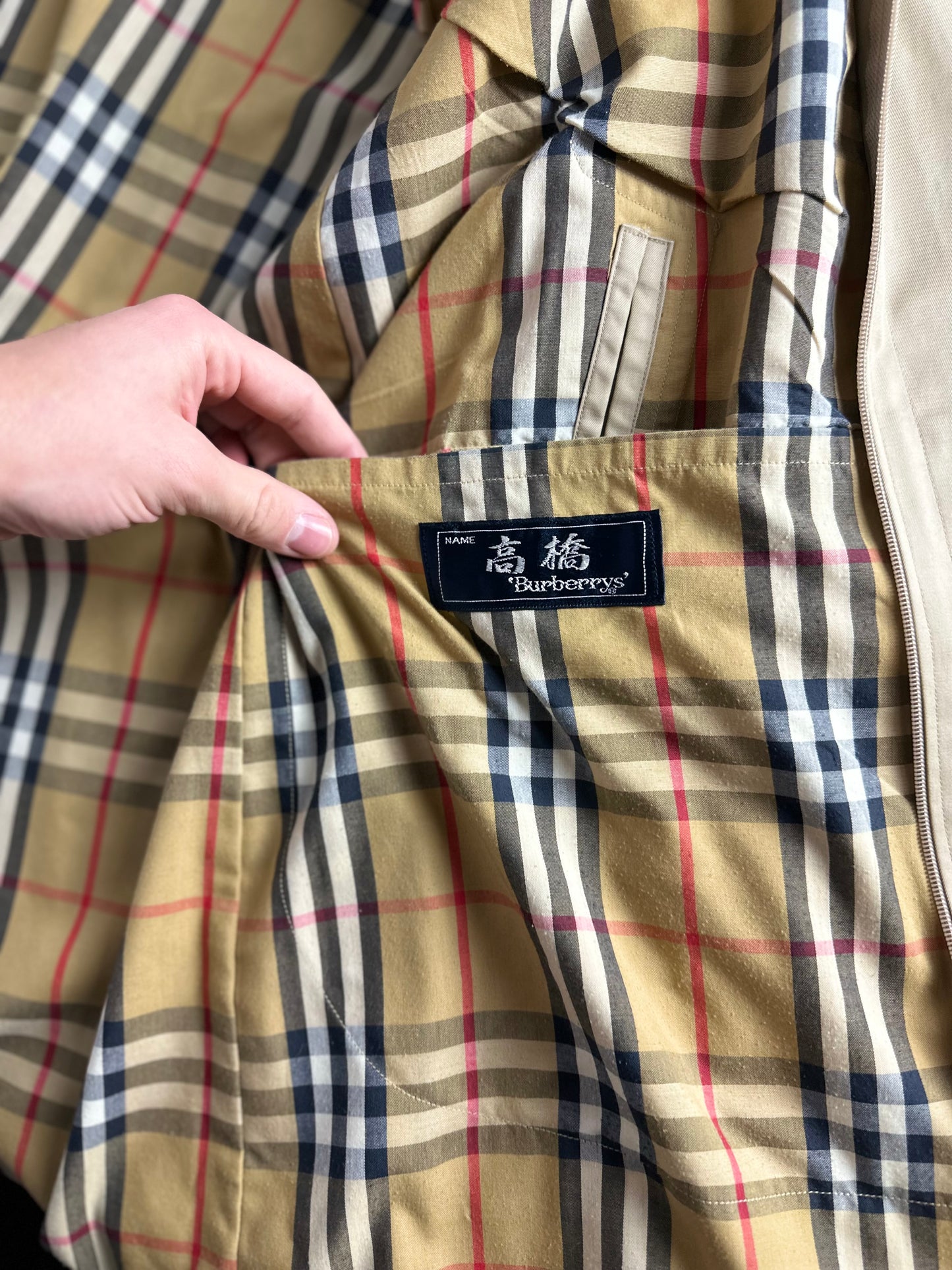 Vintage Burberry Car Coat Beige Size 52 L With Lining