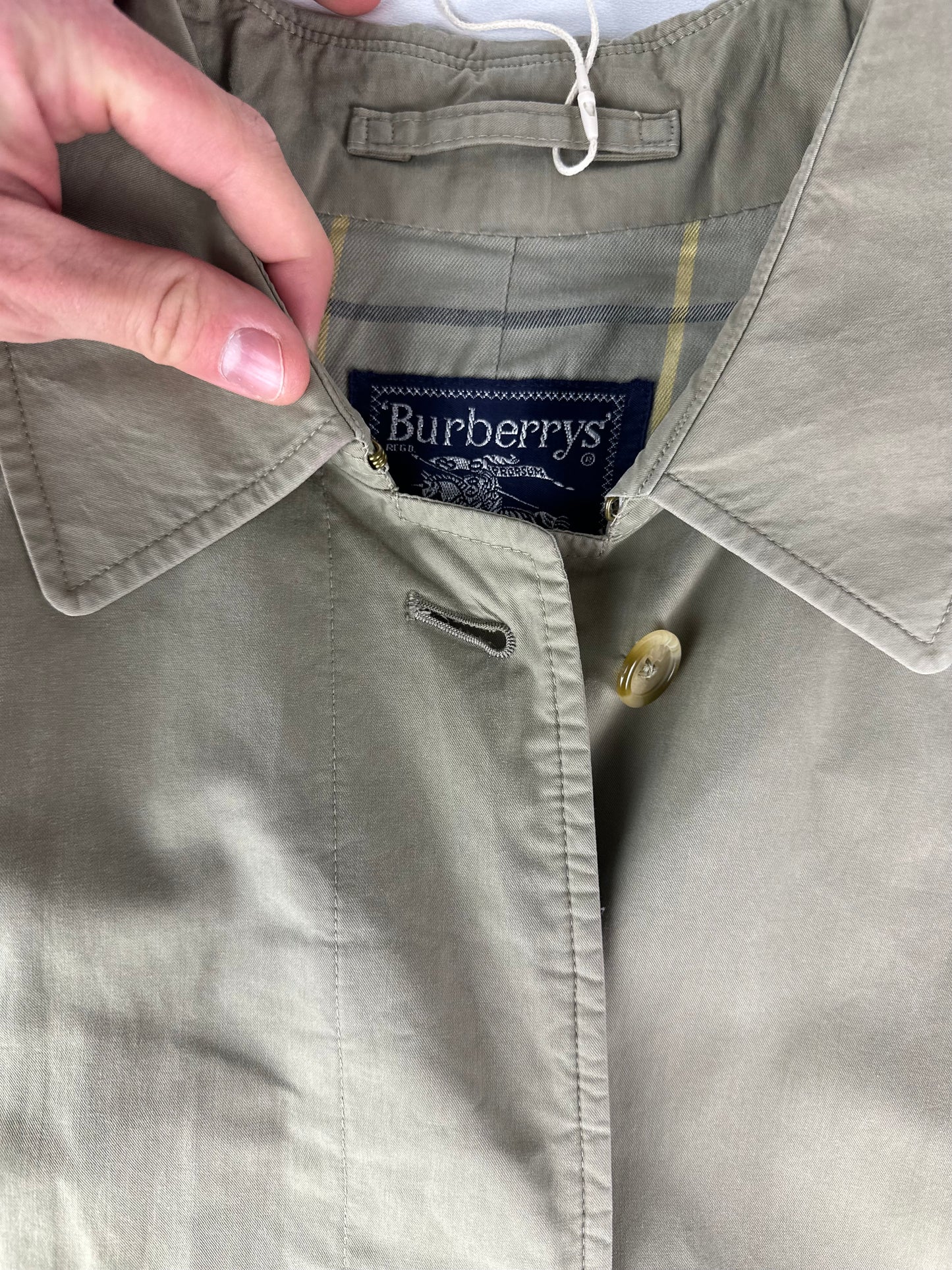 Vintage Burberry Car Coat Beige Size 16 XL