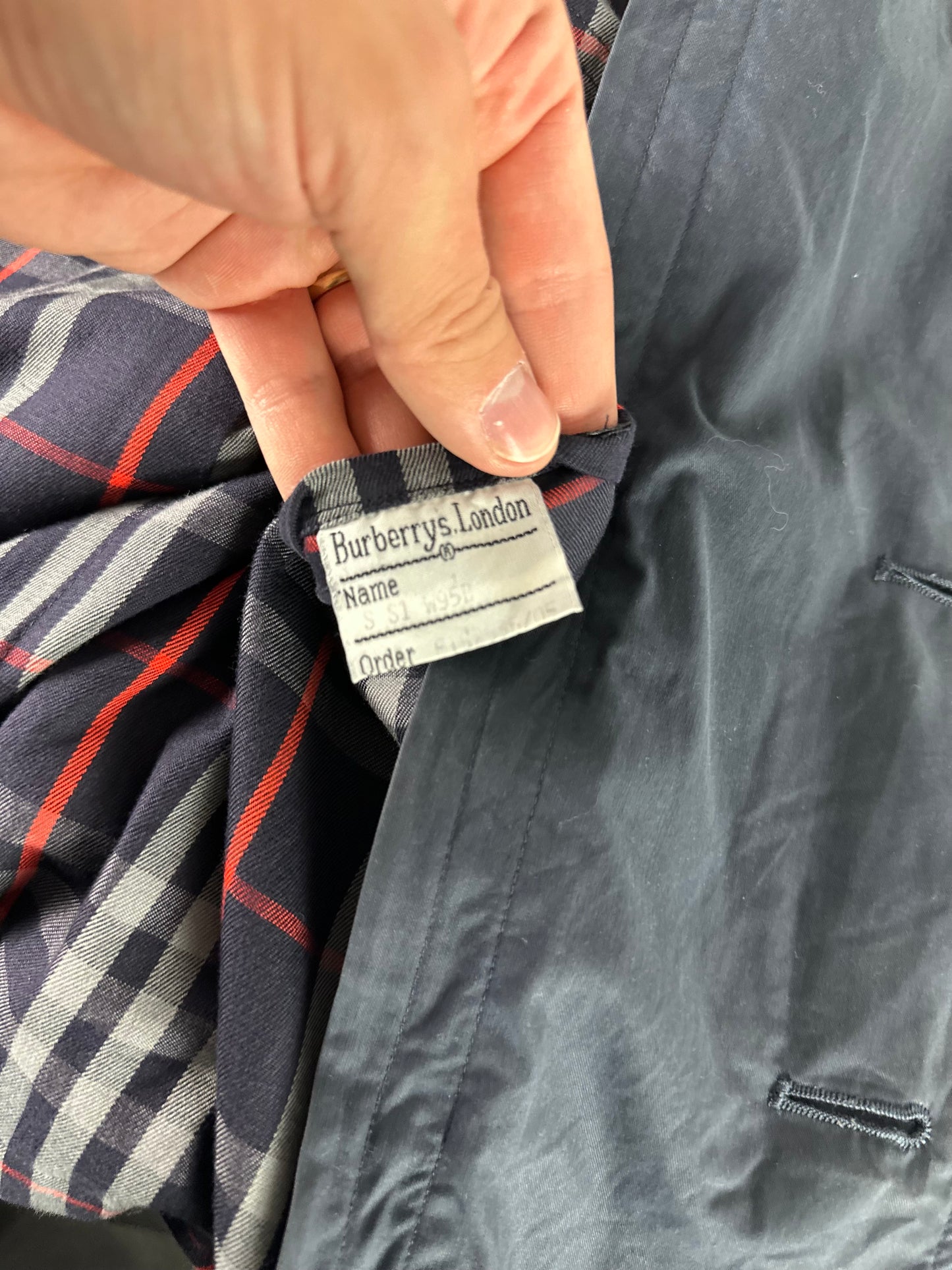 Vintage Burberry Car Coat Size 48 M With Lining