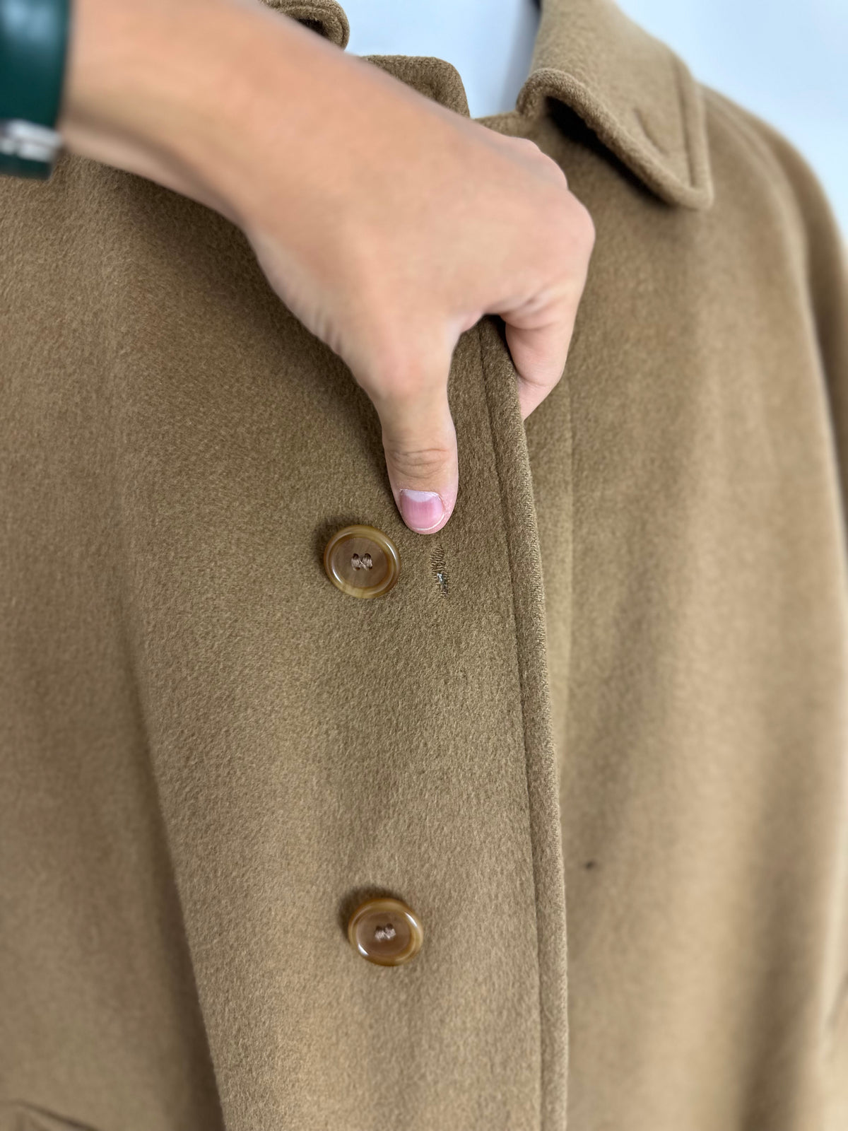 Vintage Burberry Wool Coat Brown Size 60 XXXL
