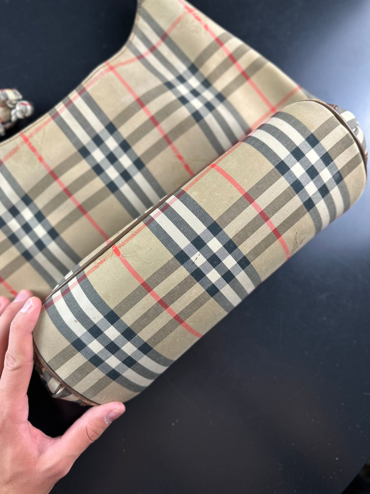 Vintage Burberry Canterbury Haymarket Nova Check Shoulder Bag