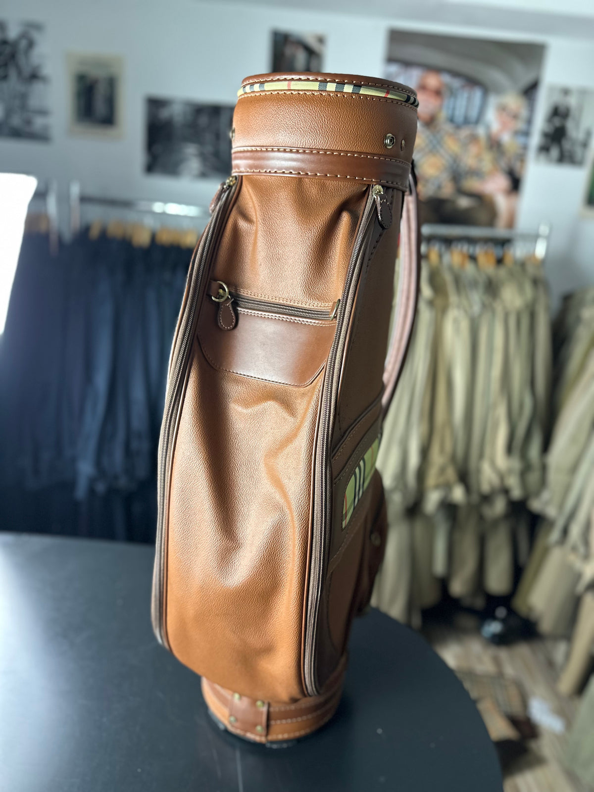 Vintage Burberry Nova Check Golf Caddy Bag