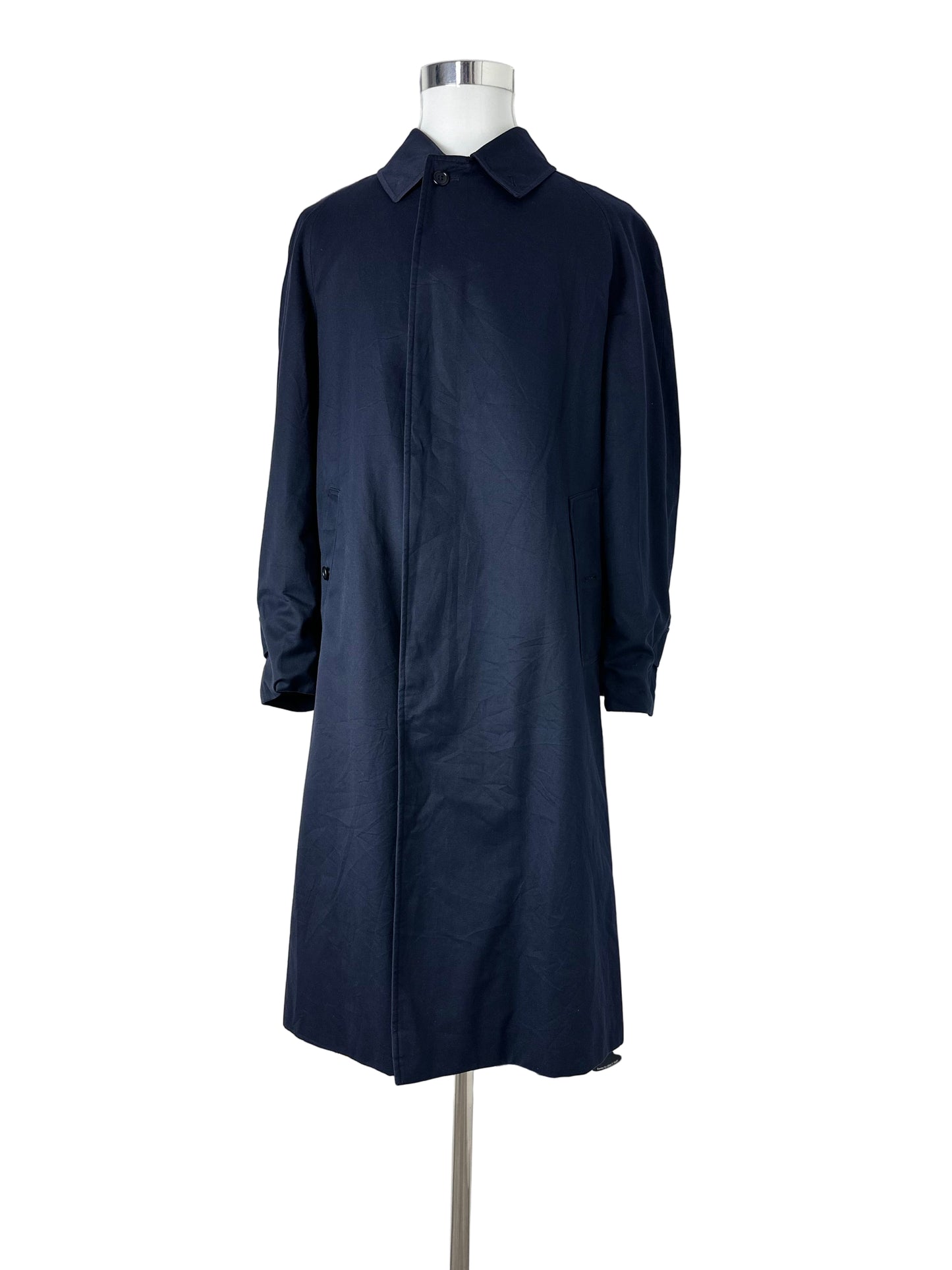 Vintage Burberry Car Coat Navy Size 48 M