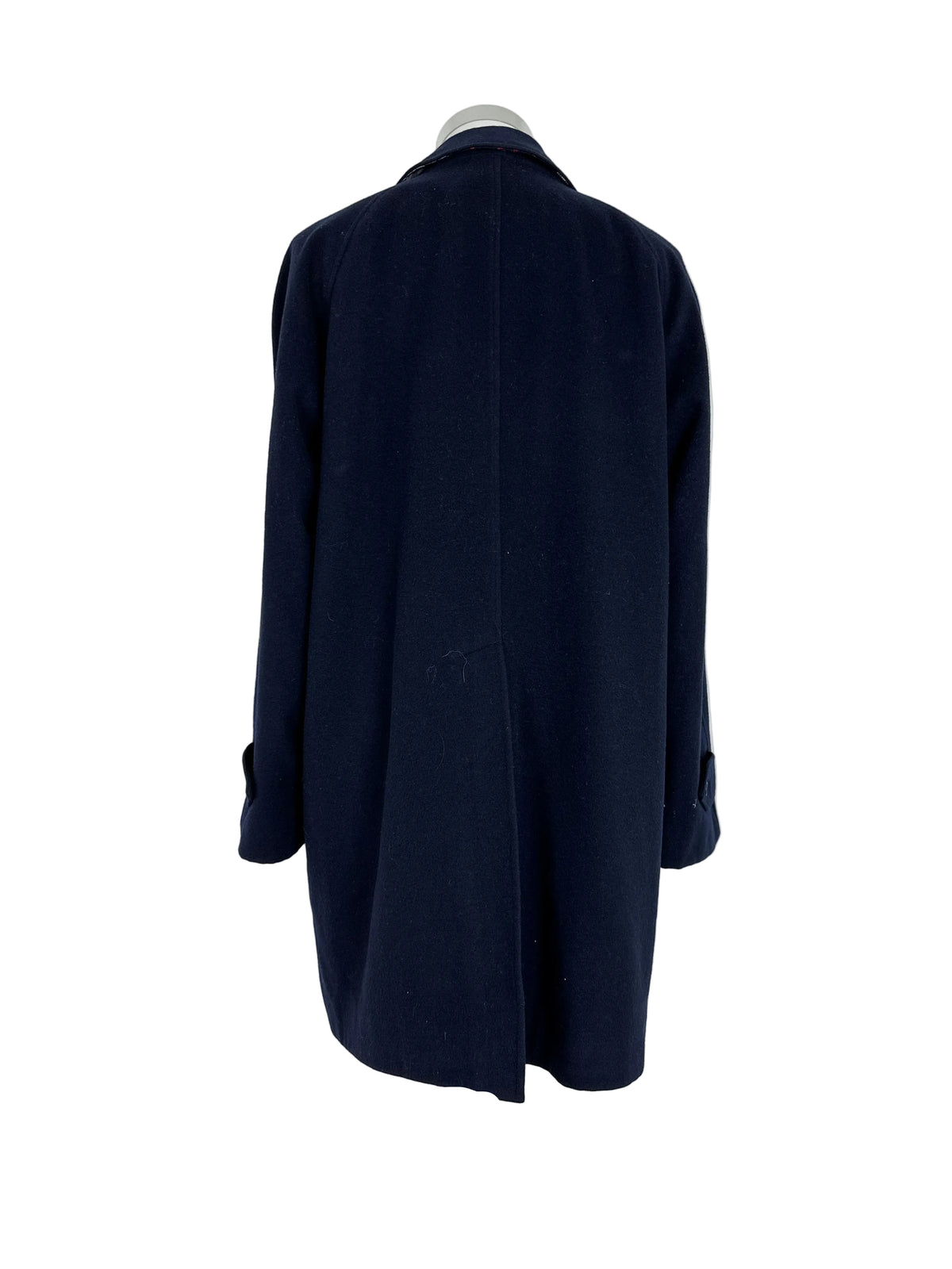 Vintage Burberry Wool Coat Navy Size 58 XXL