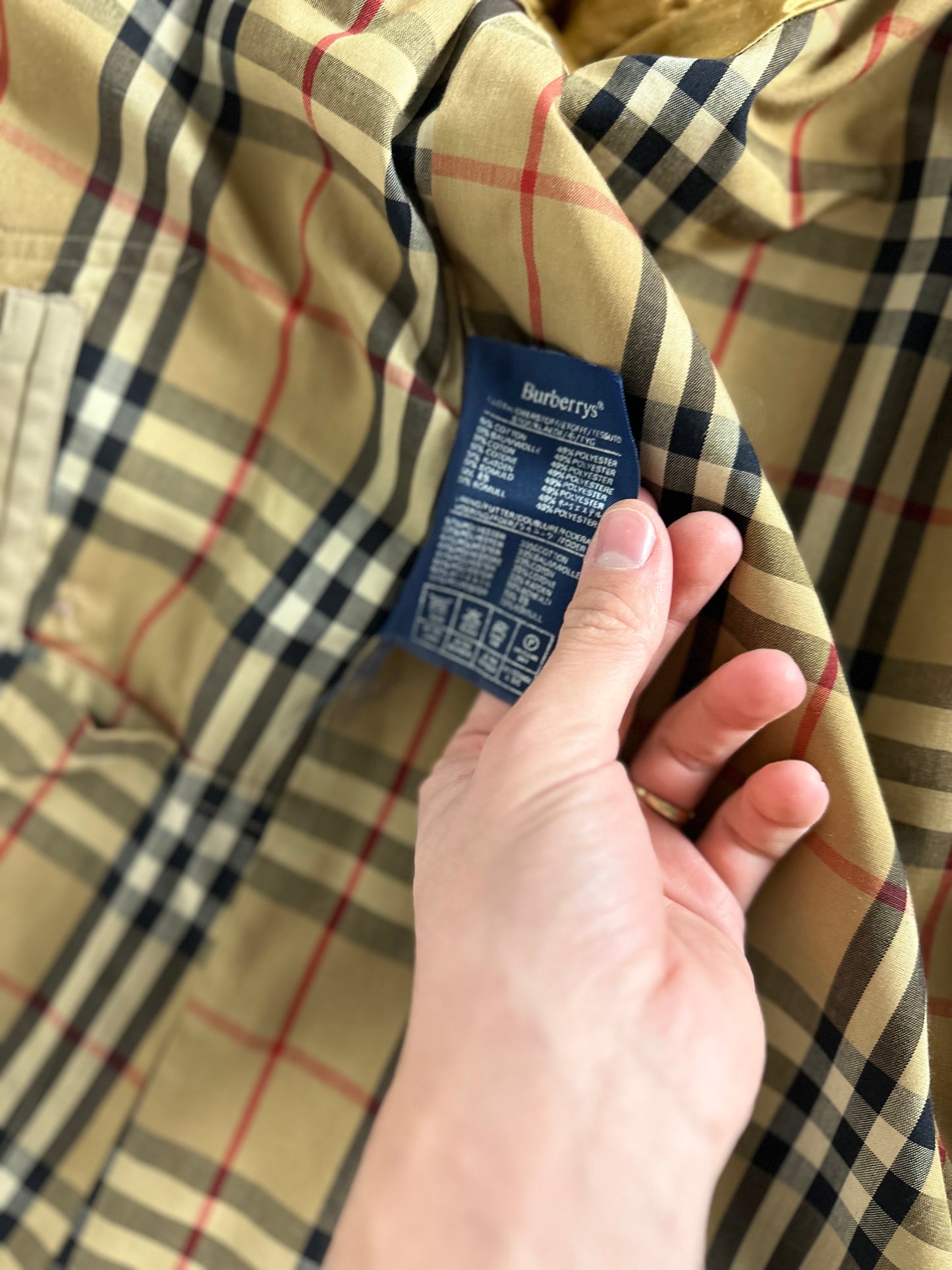 Vintage Burberry Car Coat Beige Size 48 M With Lining