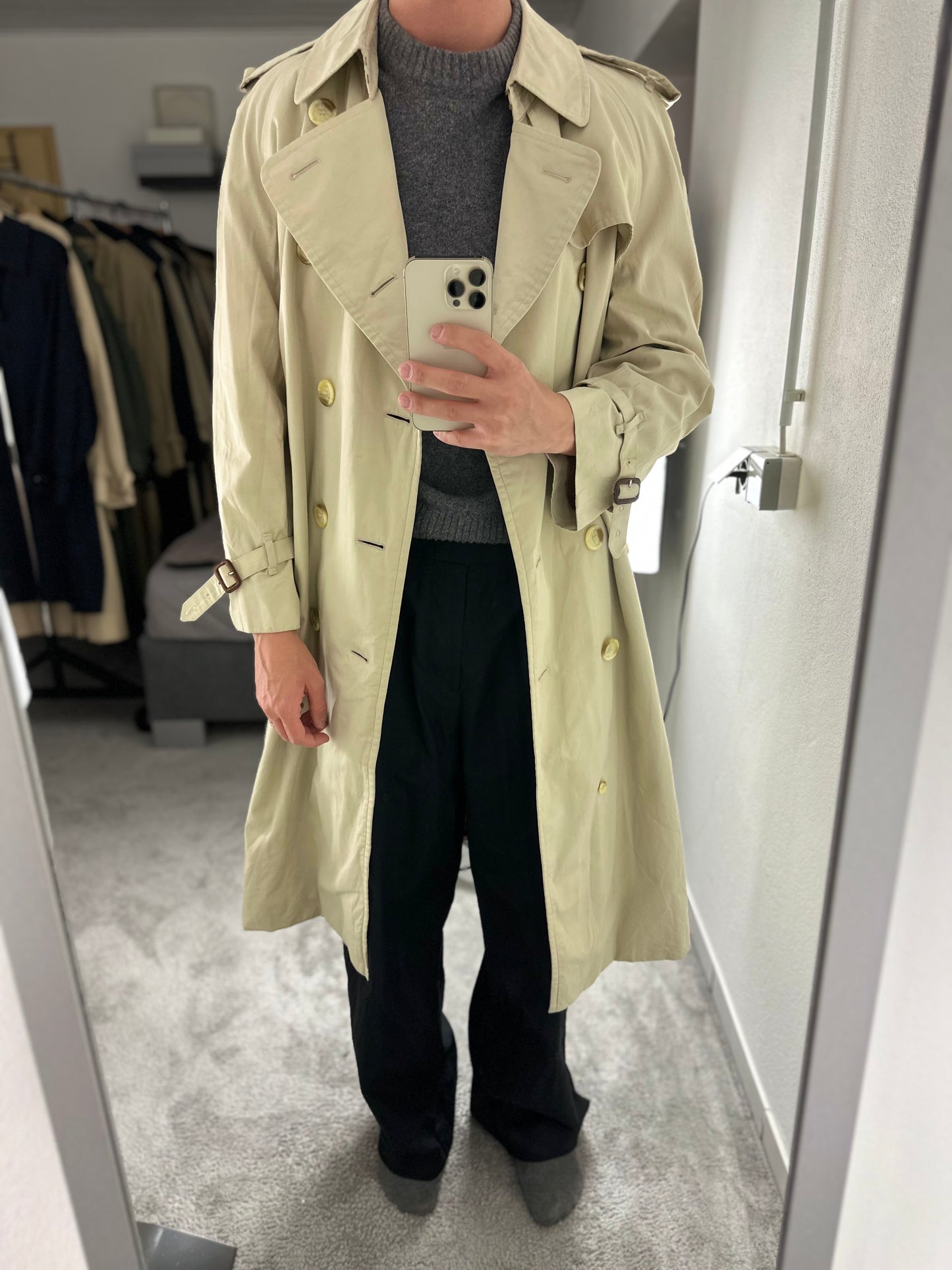Vintage Burberry Trench Coat Size 50 L