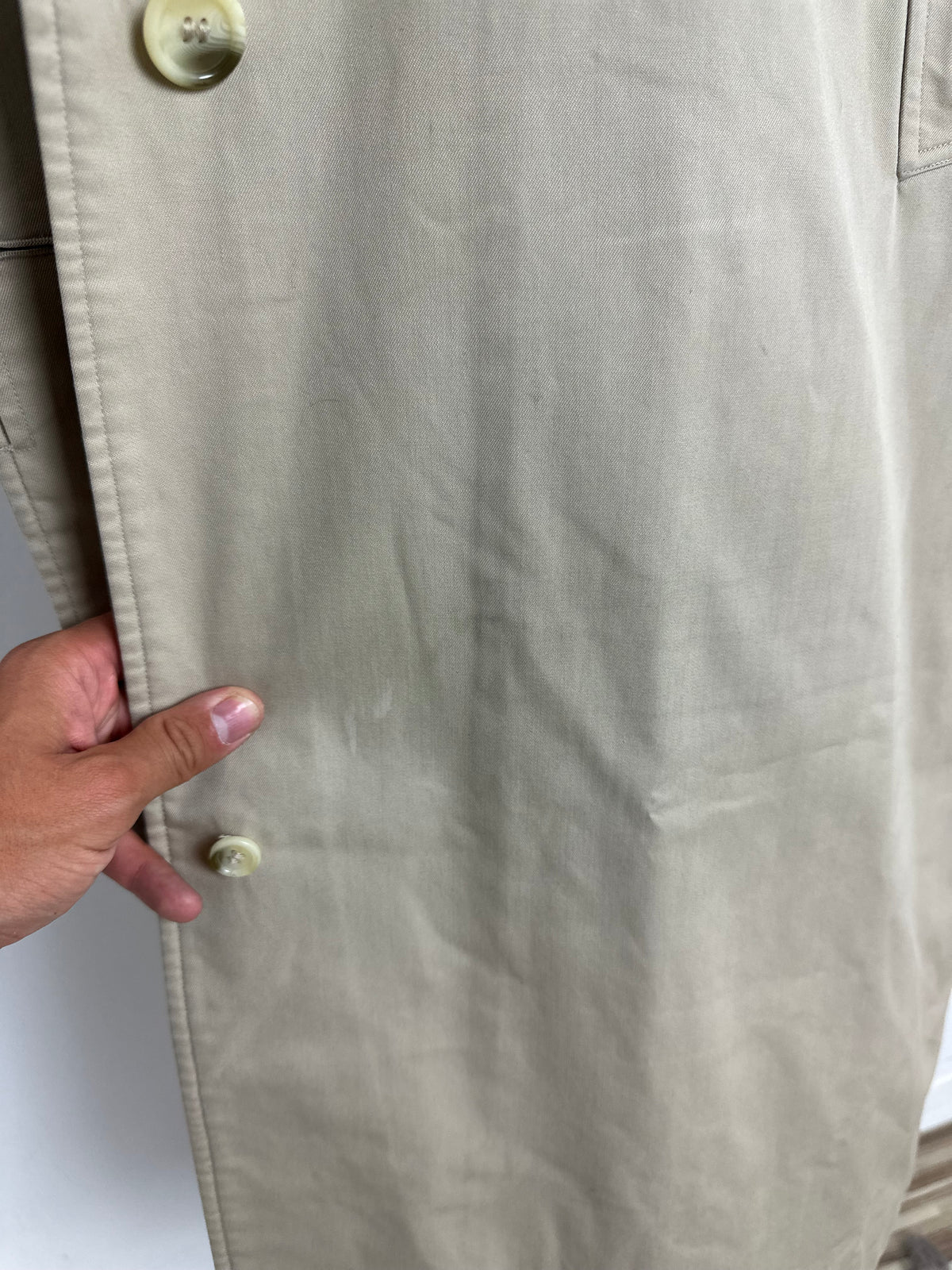 Vintage Burberry Car Coat Creme Size 16 XL