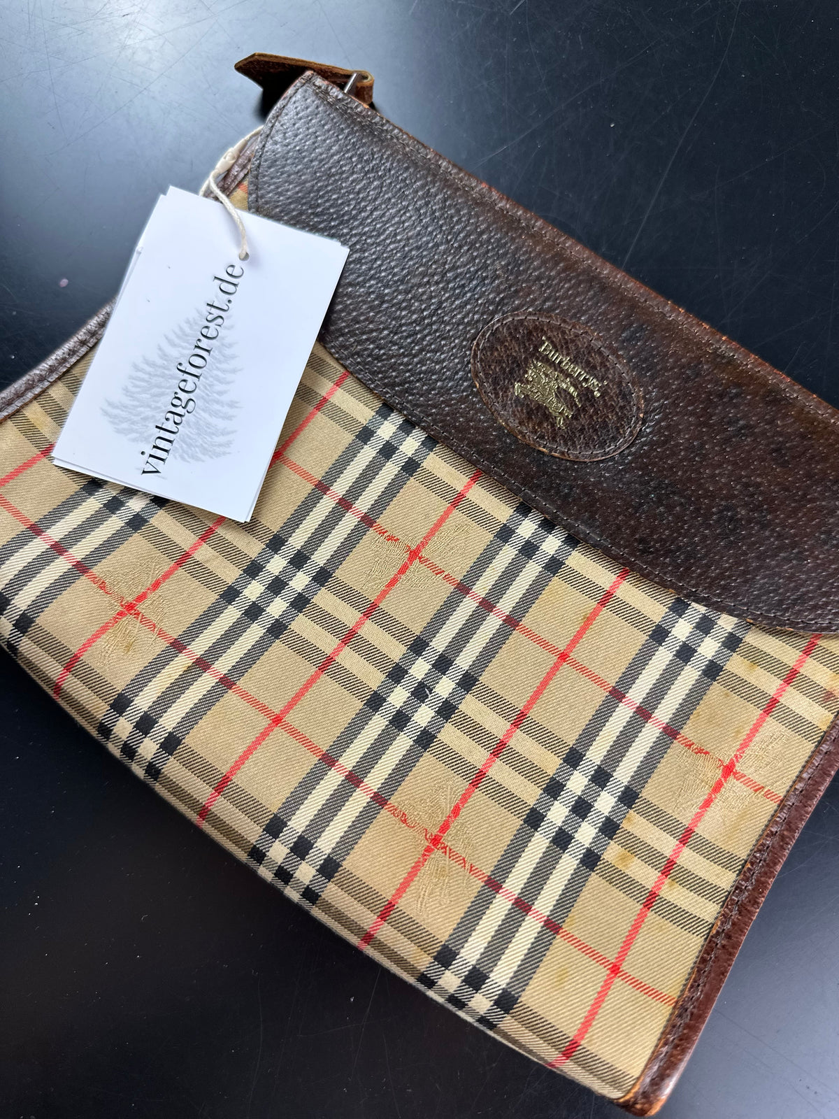 Vintage Burberry Haymarket Nova Check Clutch
