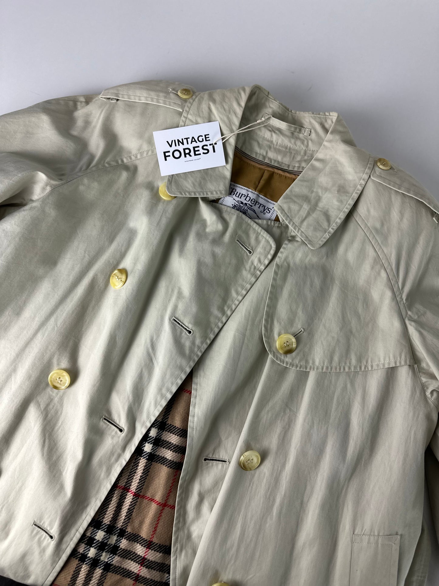 Vintage Burberry Trench Coat Size 14 L With Lining