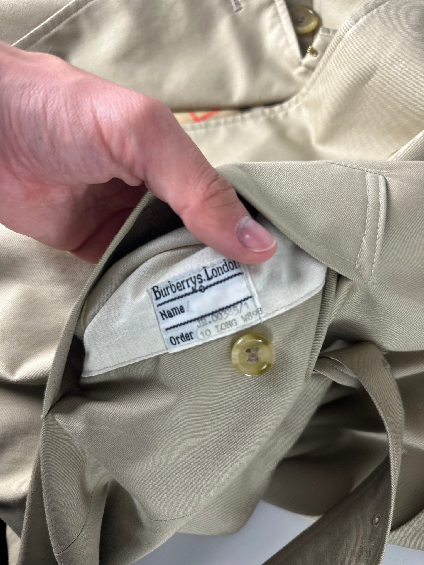 Vintage Burberry Trench Coat Size 14 L