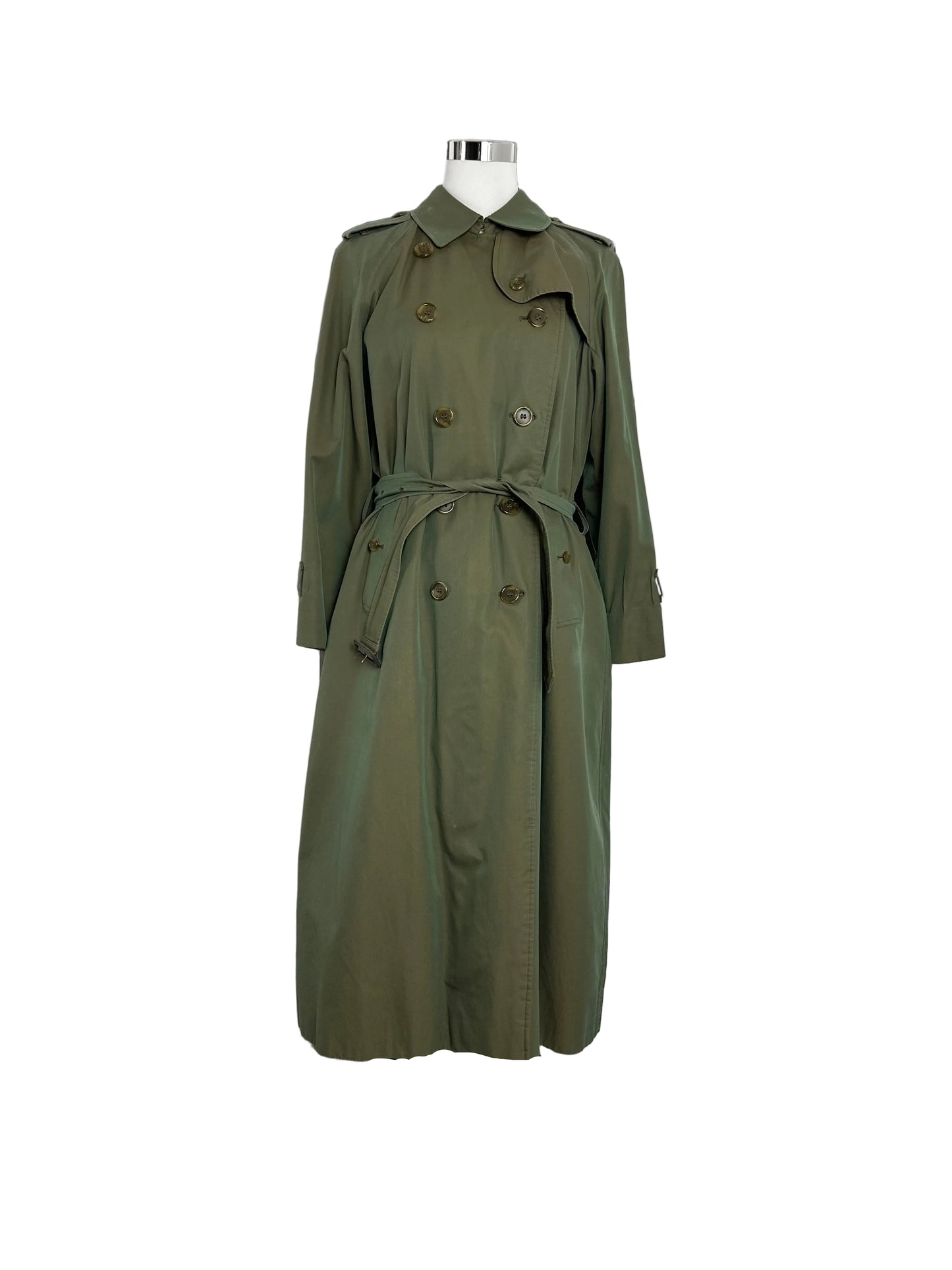 Vintage Burberry Trench Coat Size 12 M With Lining
