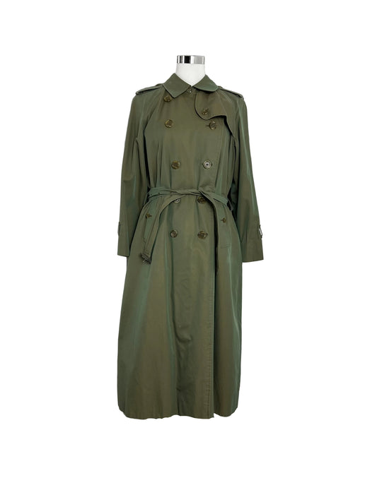 Vintage Burberry Trench Coat Size 12 M With Lining