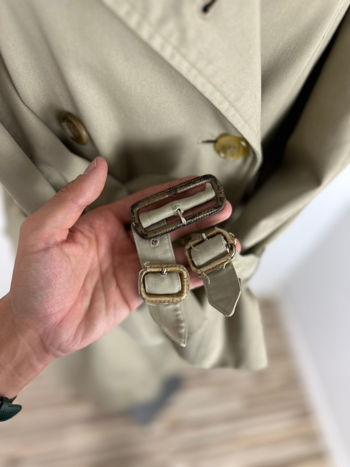 Vintage Burberry Trench Coat Beige Size 10 S