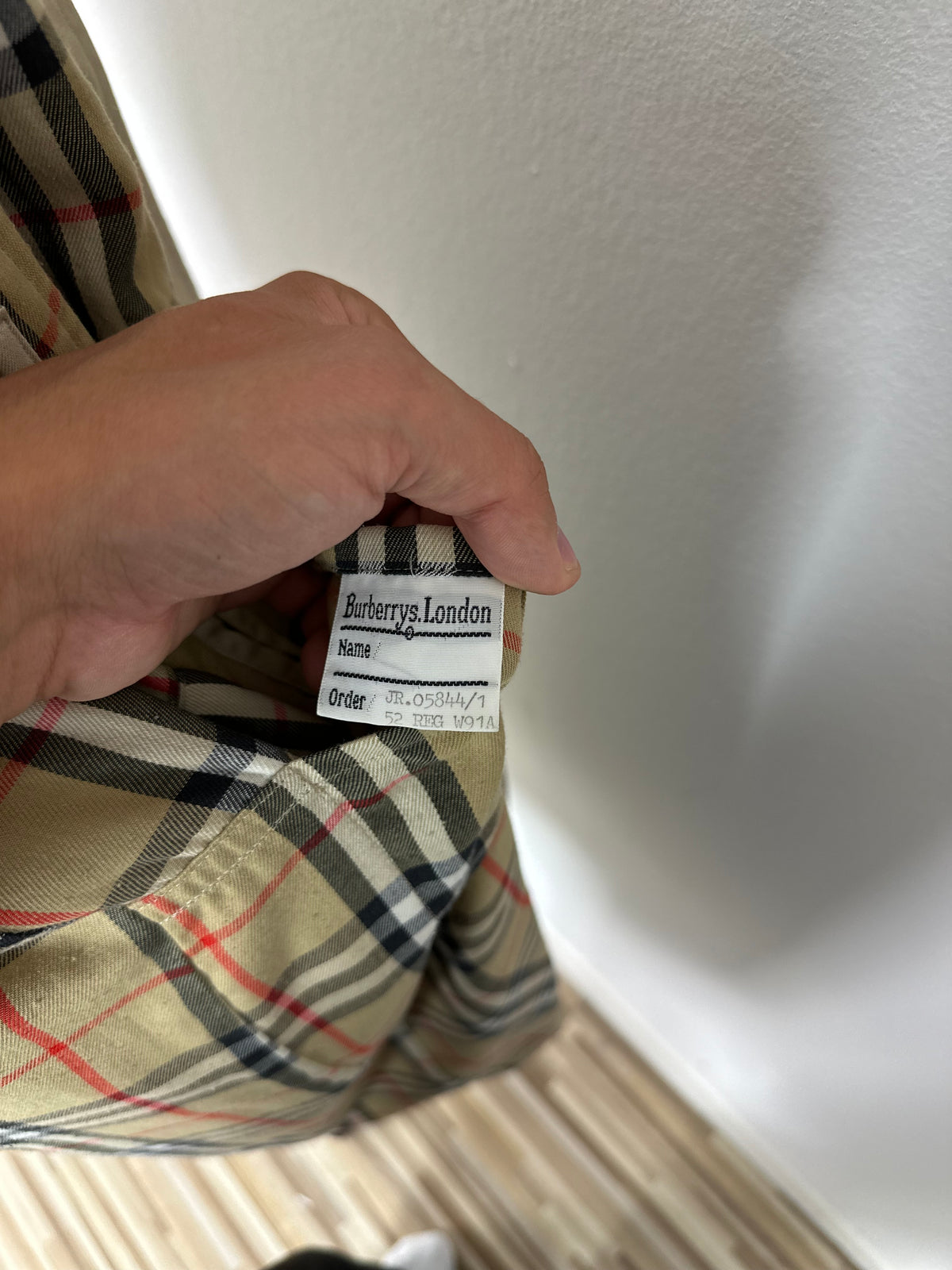 Vintage Burberry Car Coat Creme Size 58 XXL