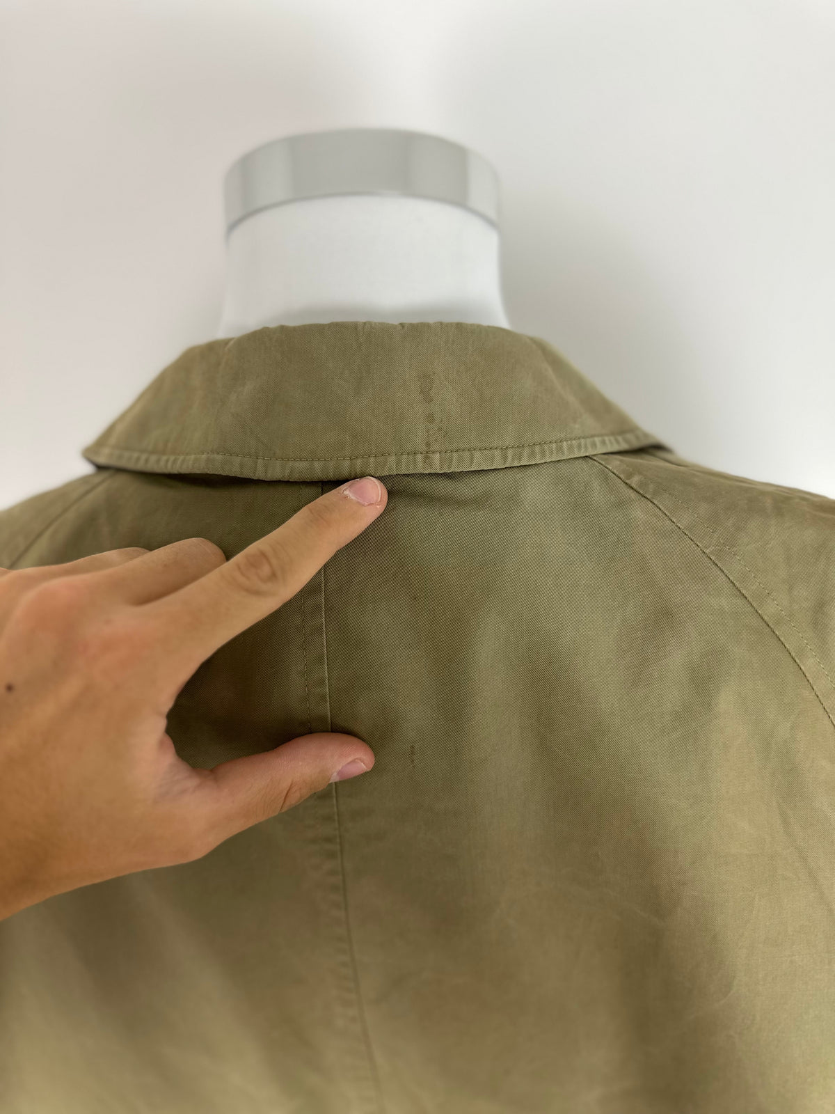 Vintage Burberry Car Coat Oliv Size 54 XL With Lining