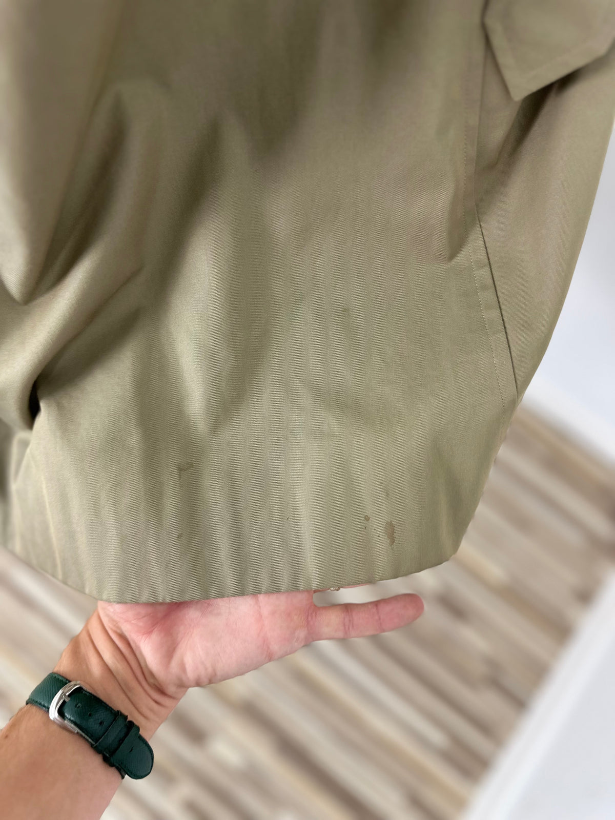 Vintage Burberry Trench Coat Beige Size 12 M With Lining