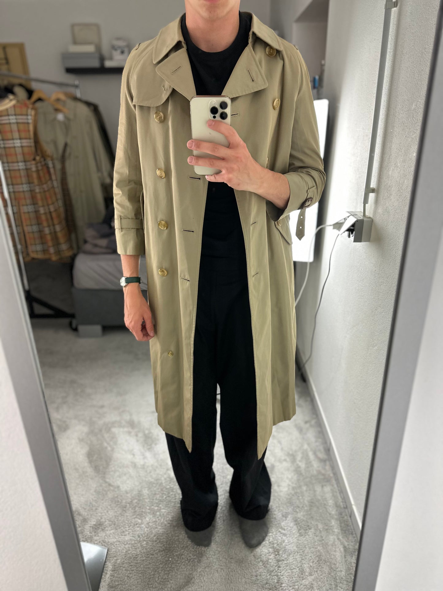 Vintage Burberry Trench Coat Size 10 S With Lining