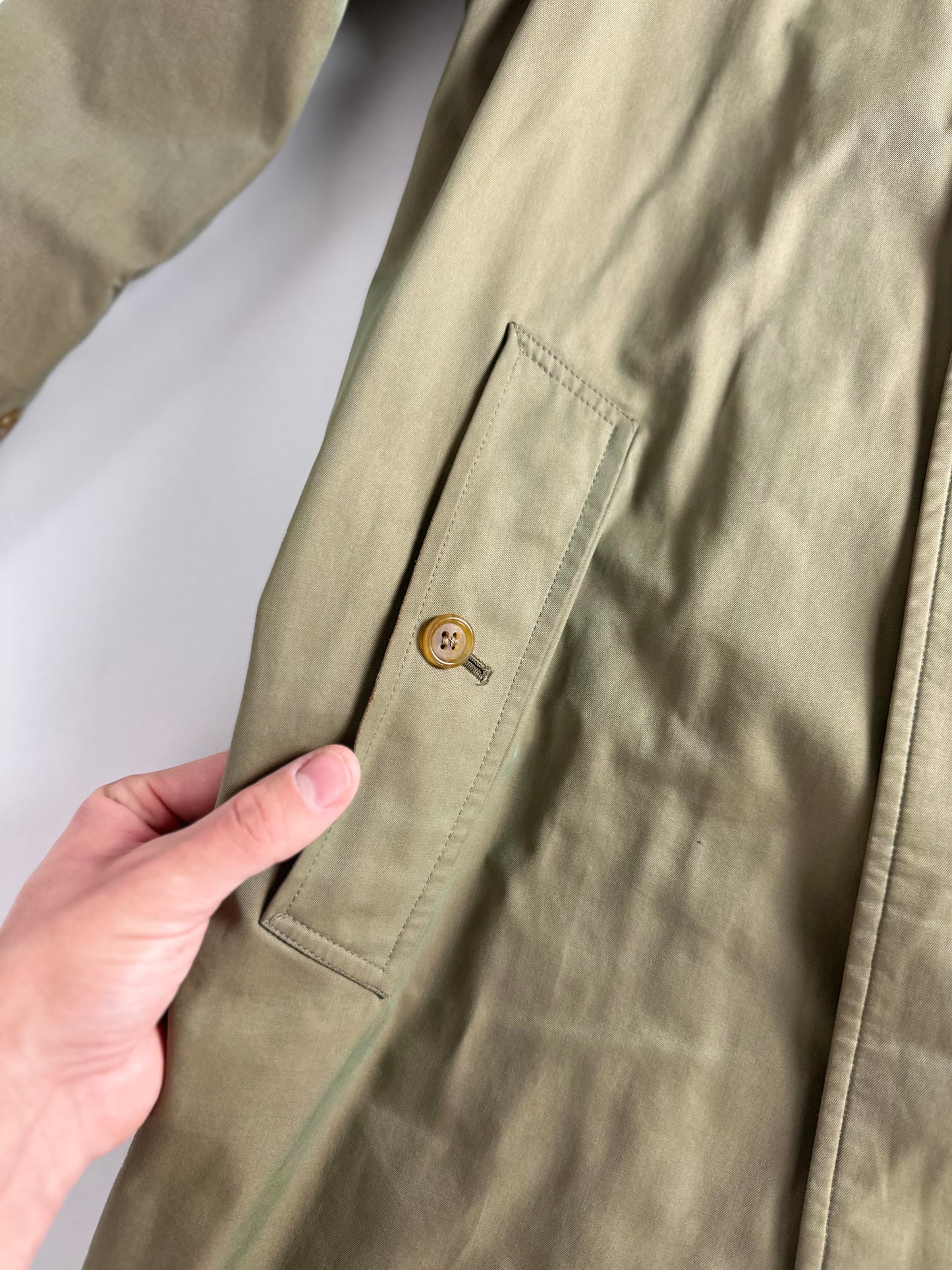 Vintage Burberry Car Coat Khaki Size 46 S