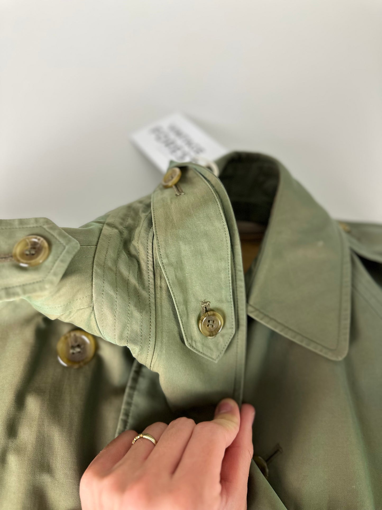 Vintage Burberry Trench Coat Size 12 M With Lining