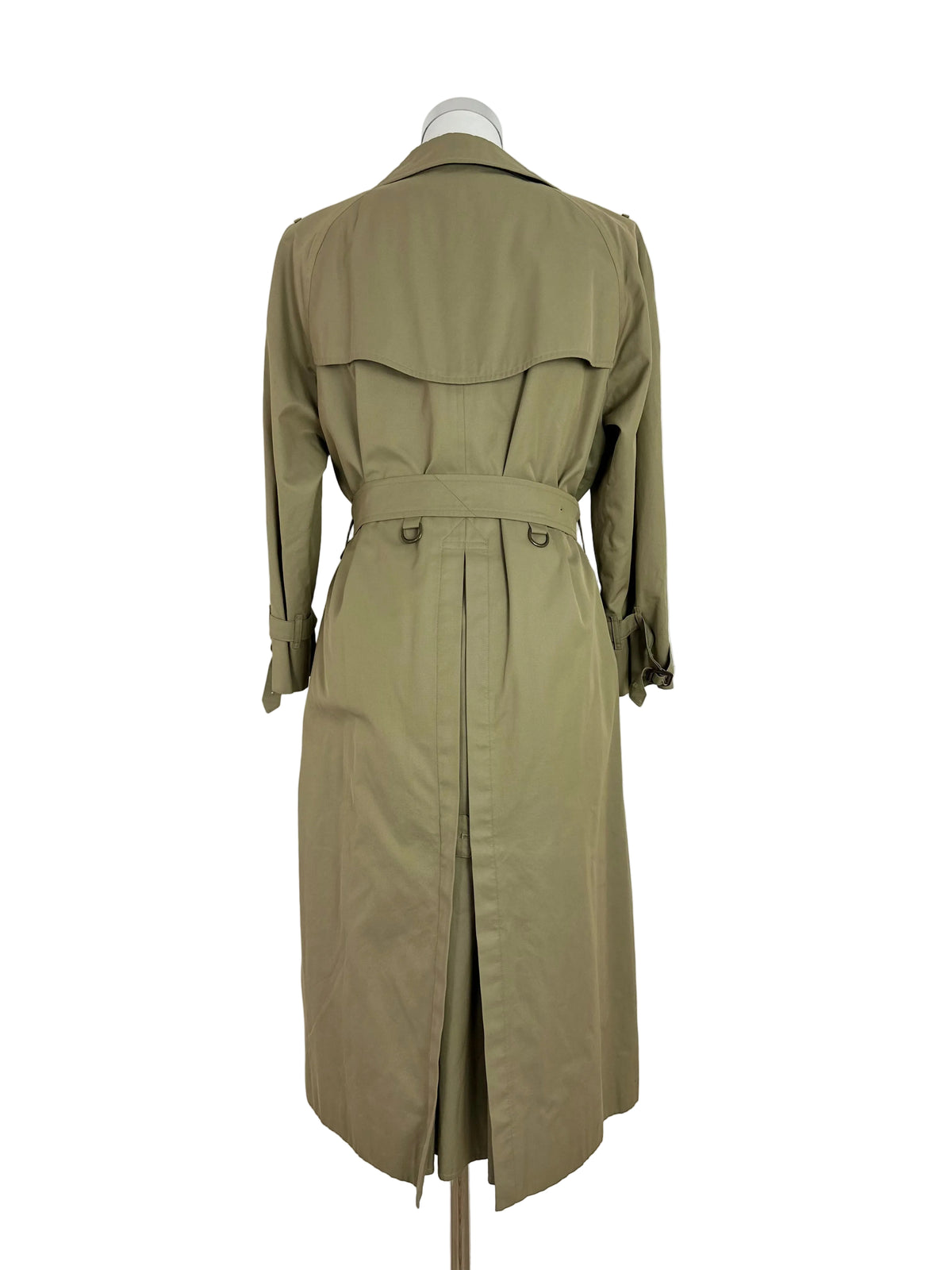 Vintage Burberry Trench Coat Beige Size 12 M With Lining