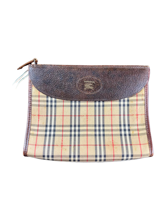 Vintage Burberry Haymarket Nova Check Clutch