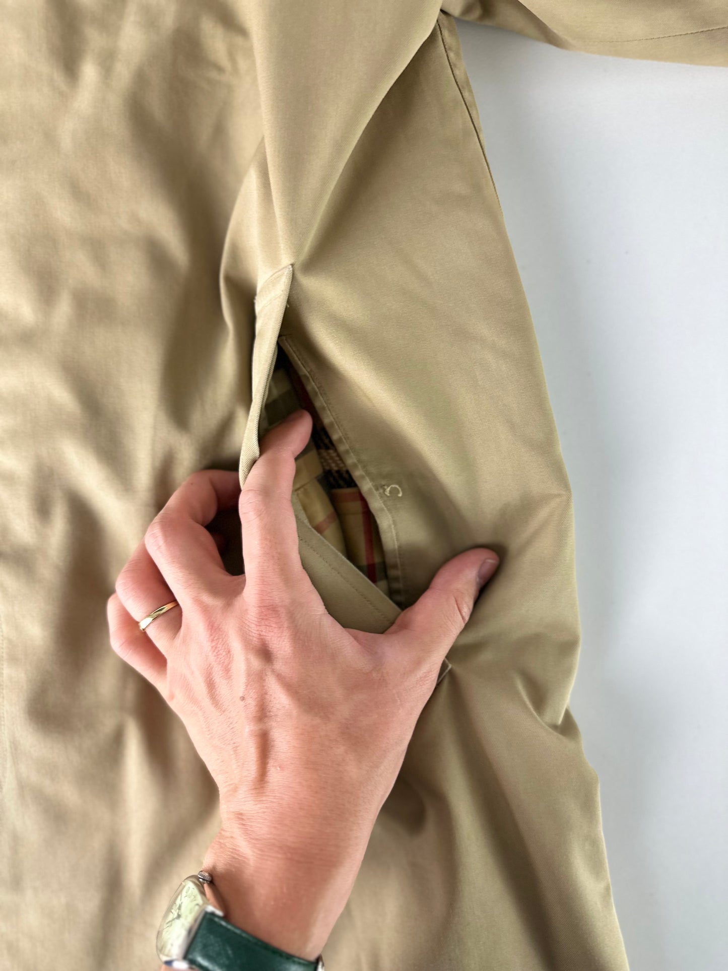 Vintage Burberry Car Coat Size 44 XS With Lining