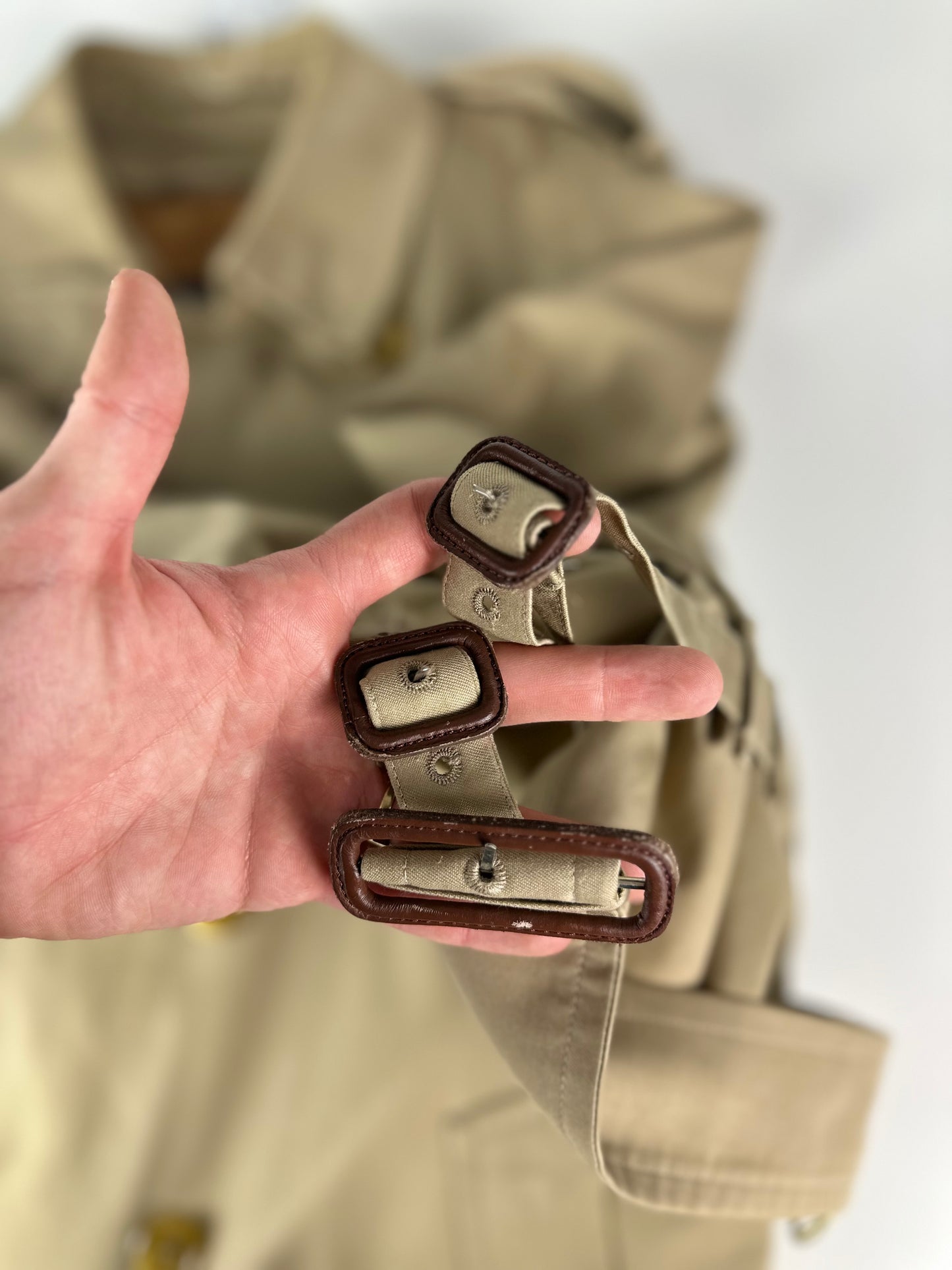 Vintage Burberry Trench Coat Beige Size 52 L With Lining
