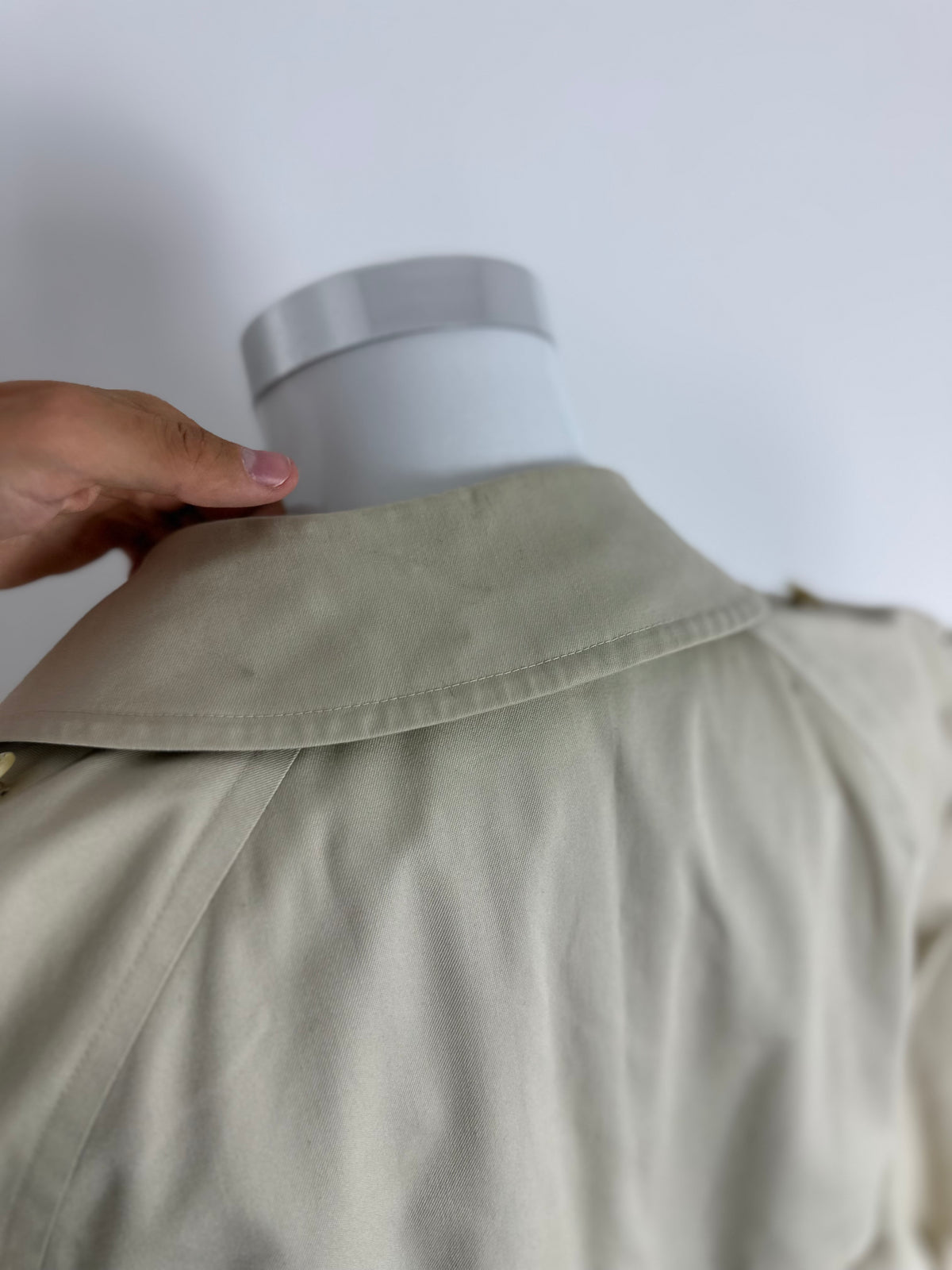 Vintage Burberry Trench Coat Creme Size 58 XXL