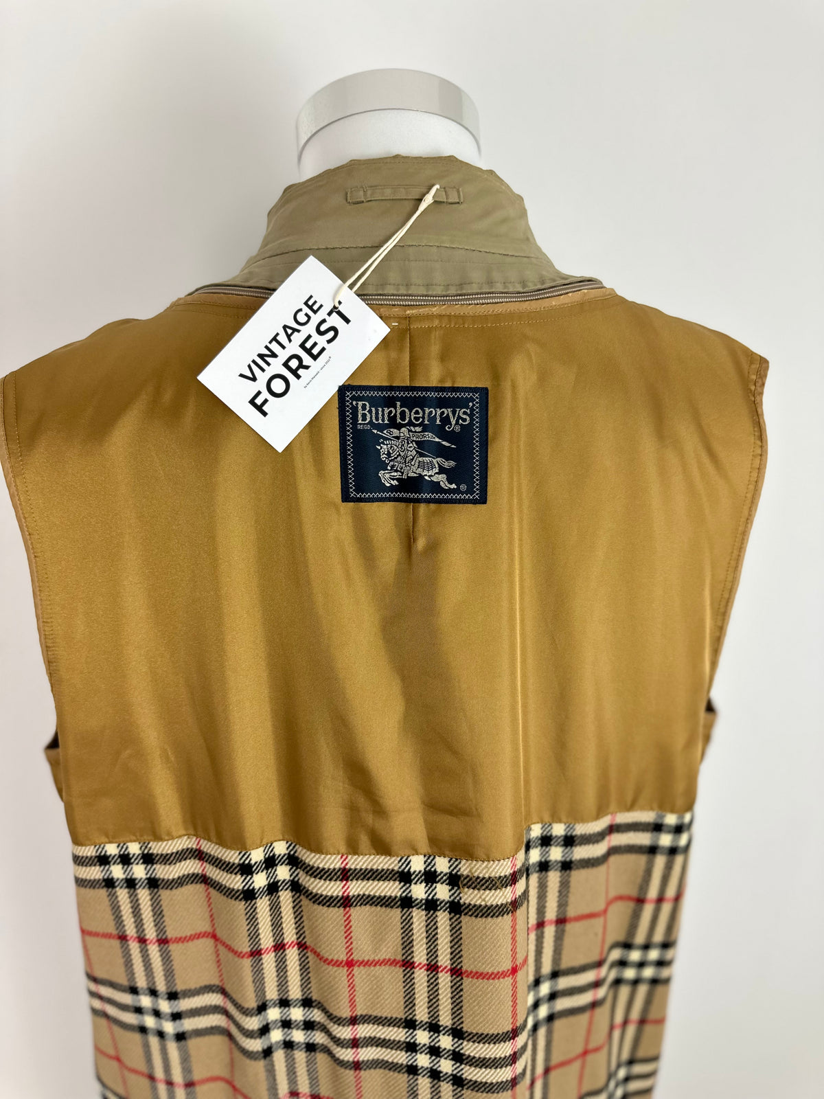 Vintage Burberry Trench Coat Oliv Size 50 L With Lining