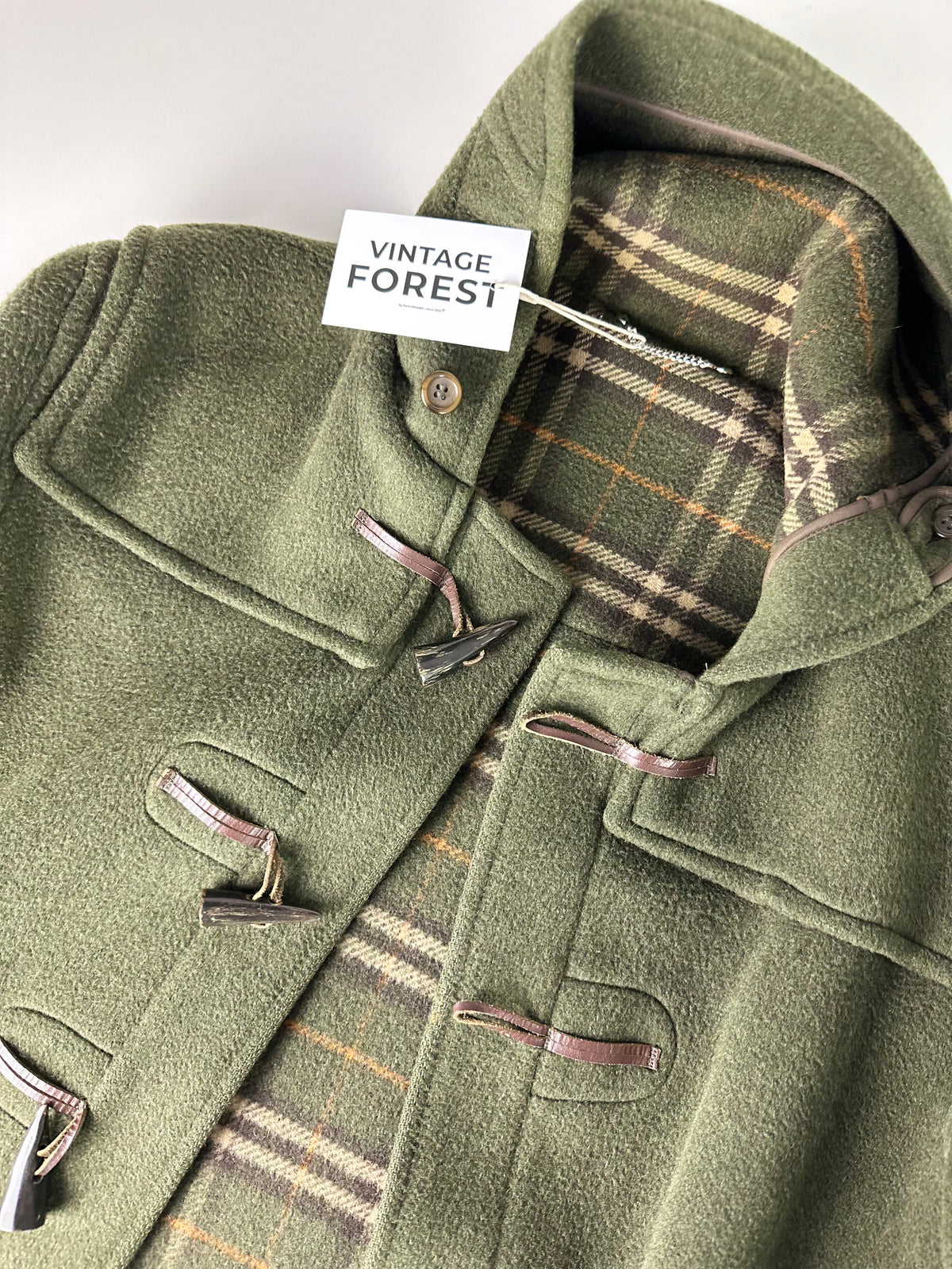 Vintage Burberry Duffle Coat Khaki Size 54 XL