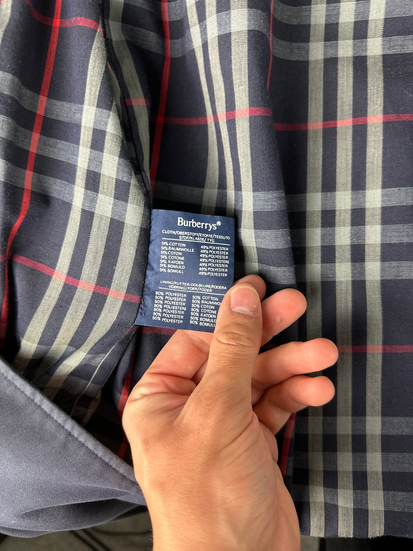 Vintage Burberry Car Coat Navy Size 54 XL
