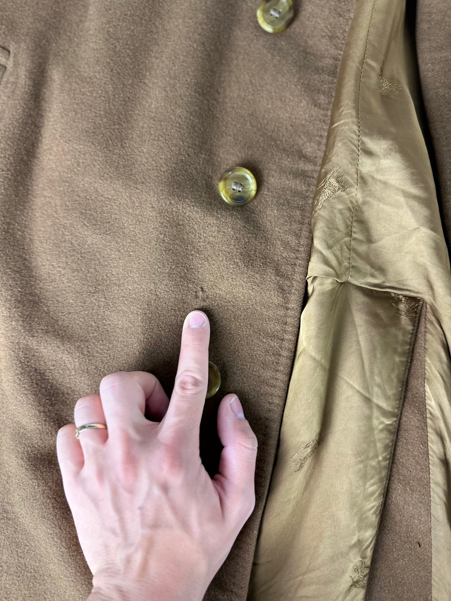 Vintage Burberry Camel Coat Size 52 L