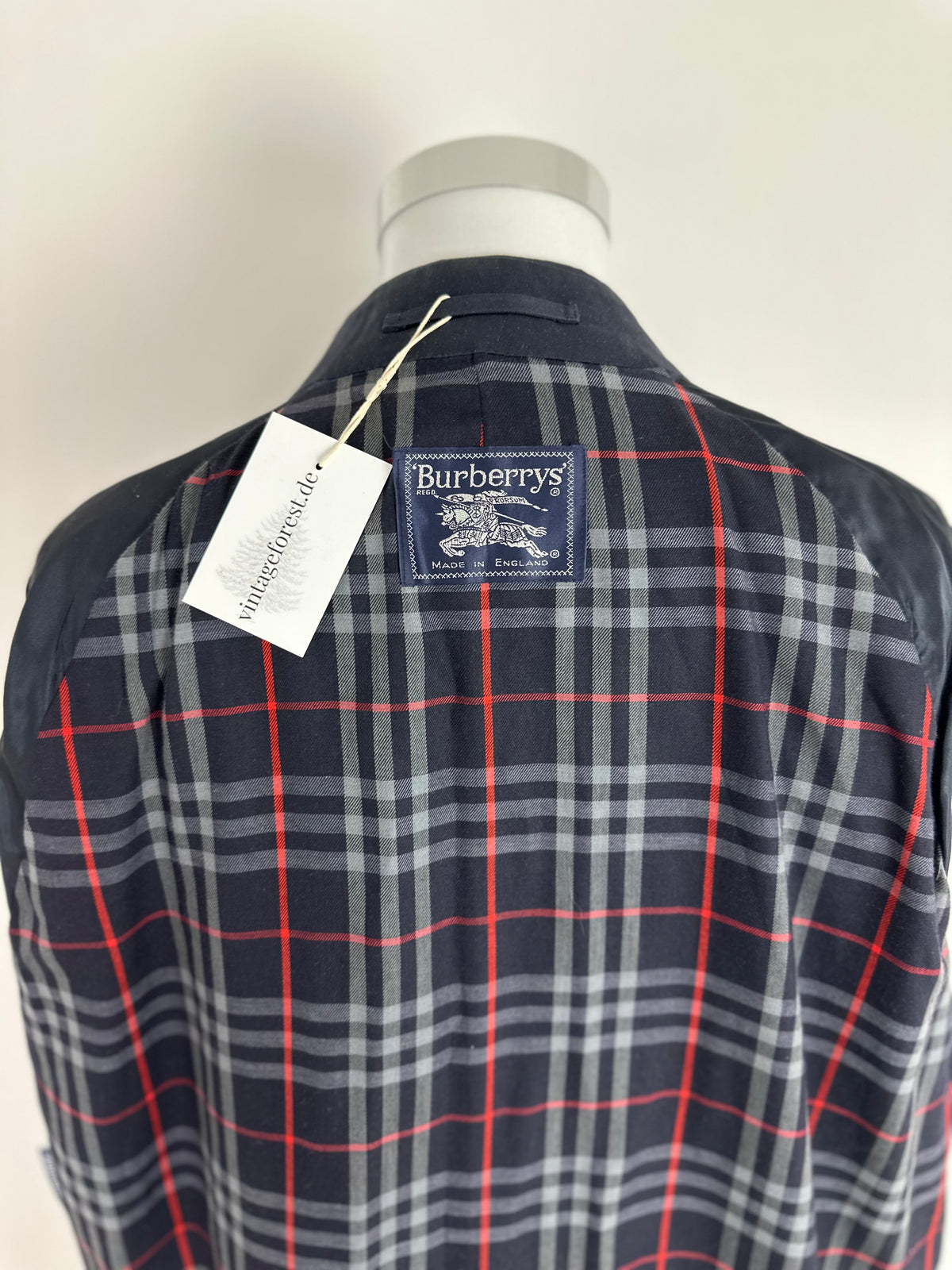 Vintage Burberry Car Coat Navy Size 60 XXXL
