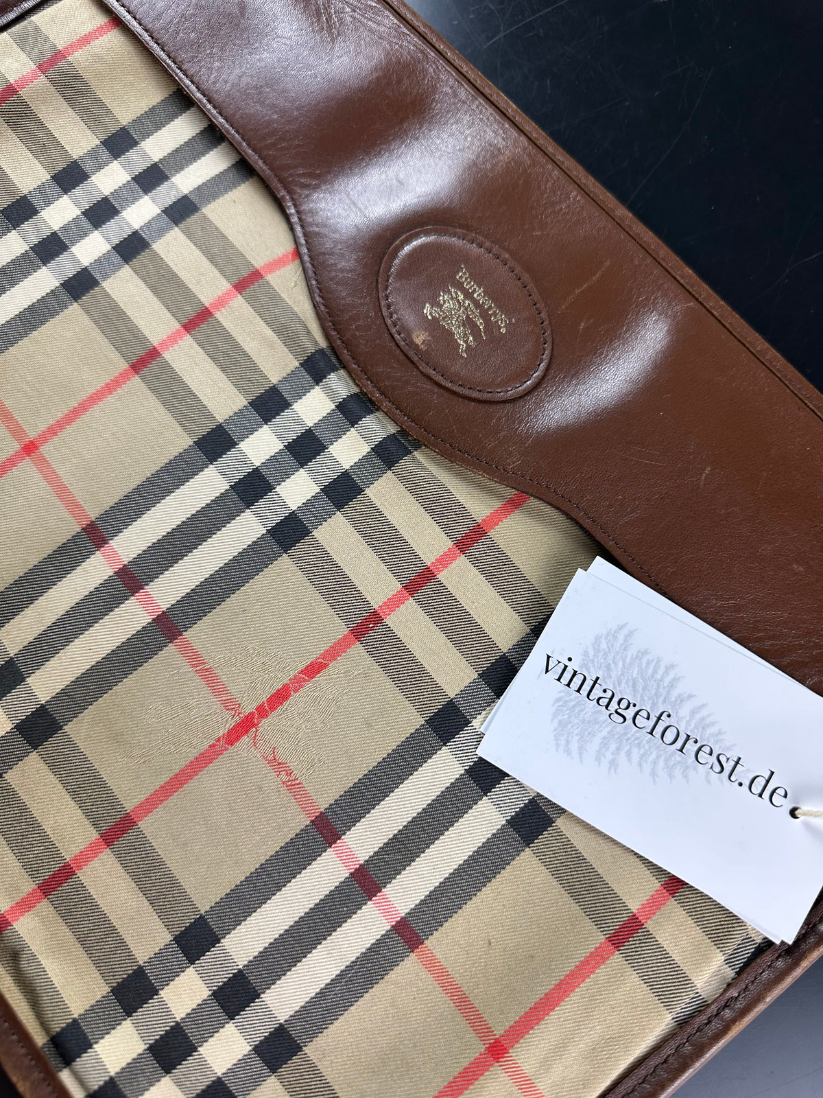 Vintage Burberry Haymarket Nova Check Clutch