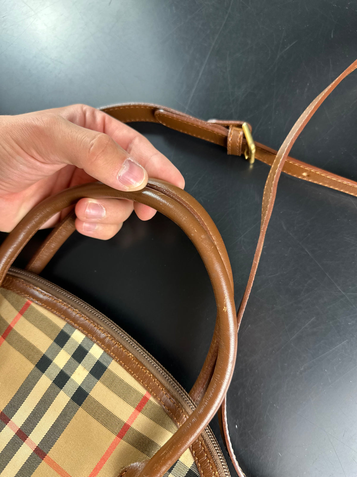 Vintage Burberry Haymarket Nova Check Bag