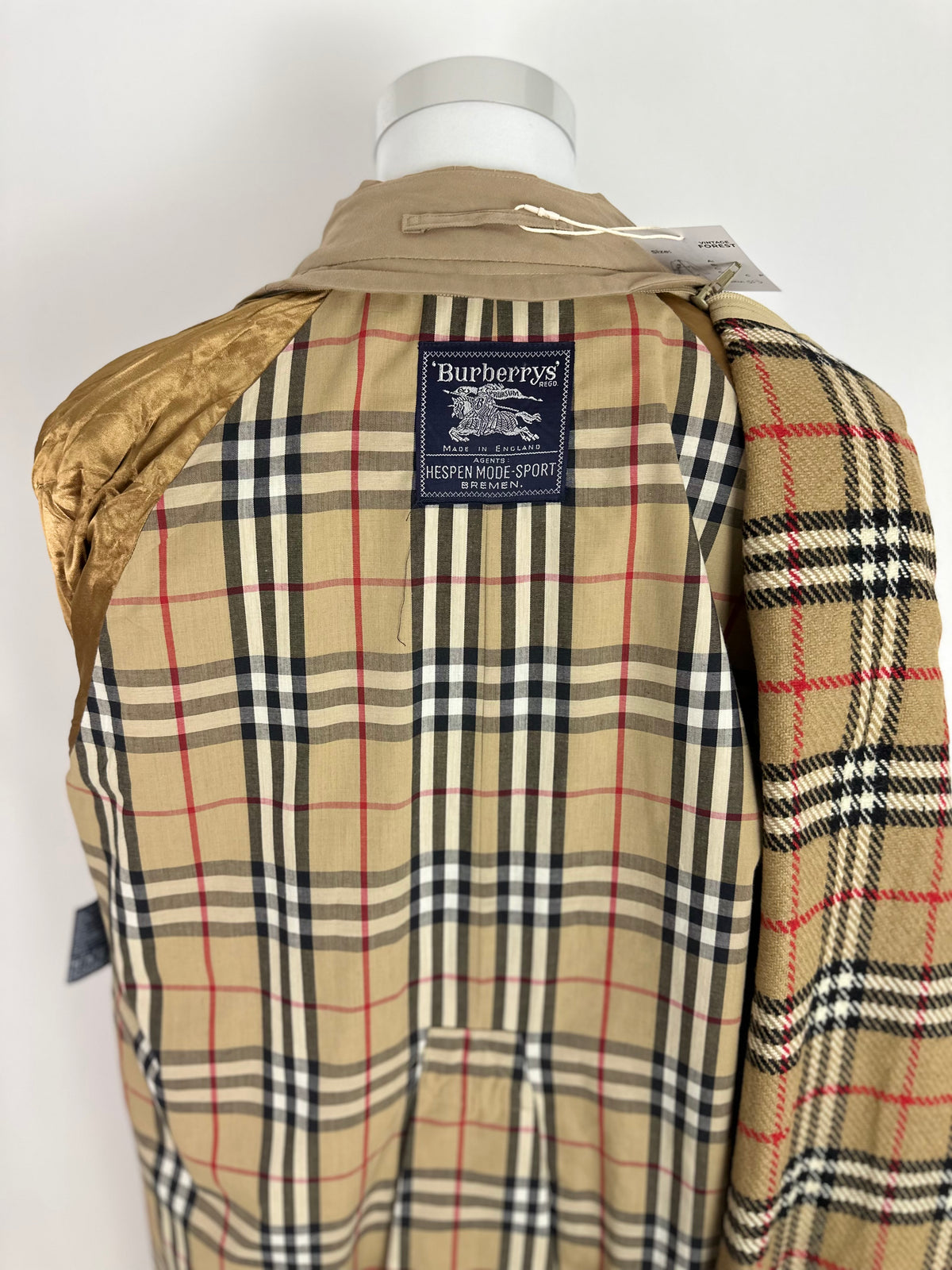 Vintage Burberry Trench Coat Beige Size 50 L With Lining