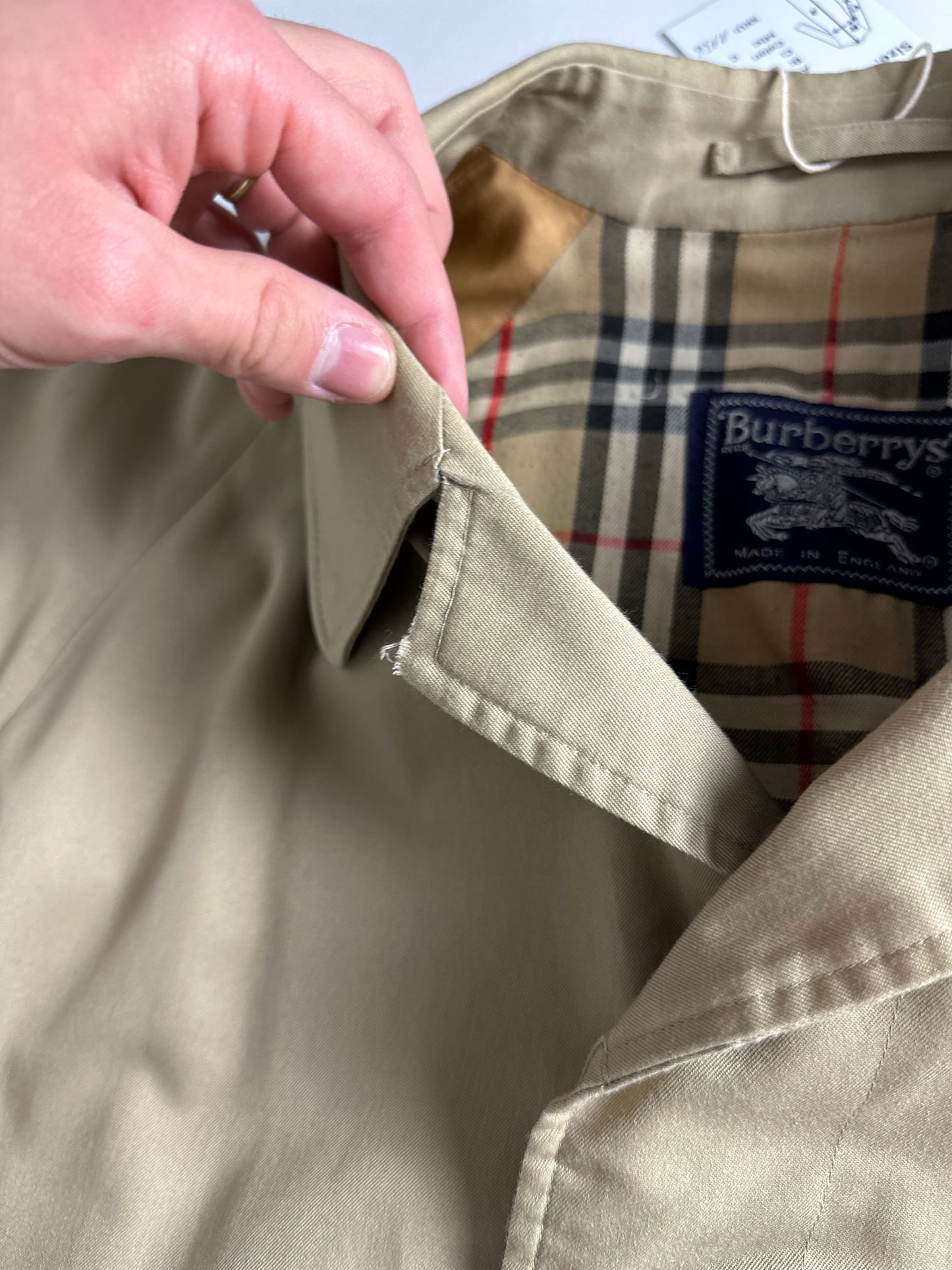 Vintage Burberry Car Coat Beige Size 54 XL