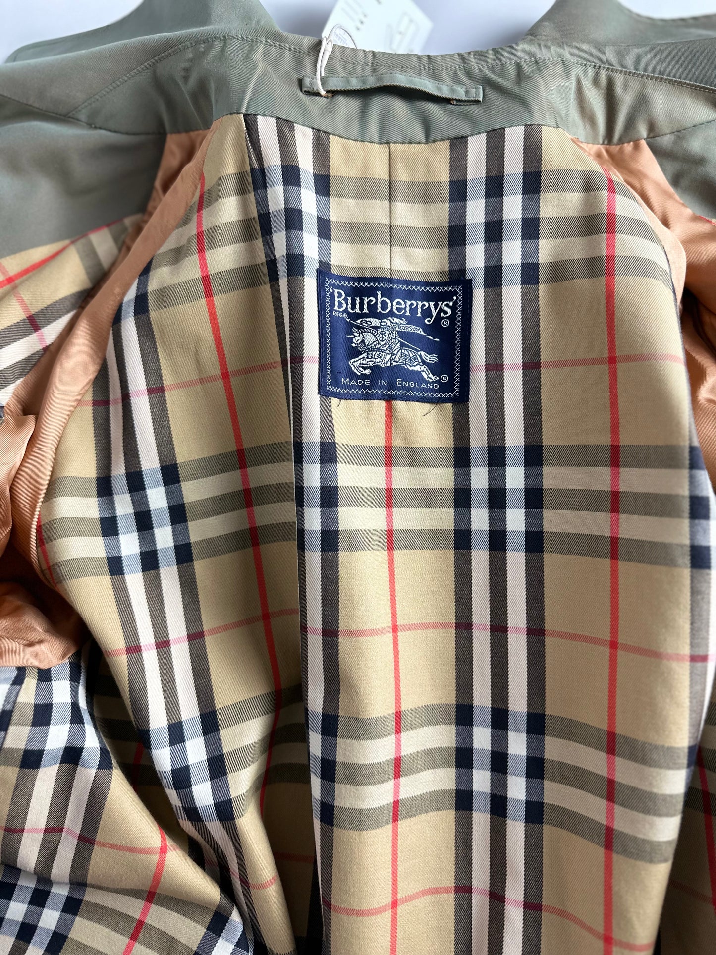 Vintage Burberry Car Coat Khaki Size 46 S