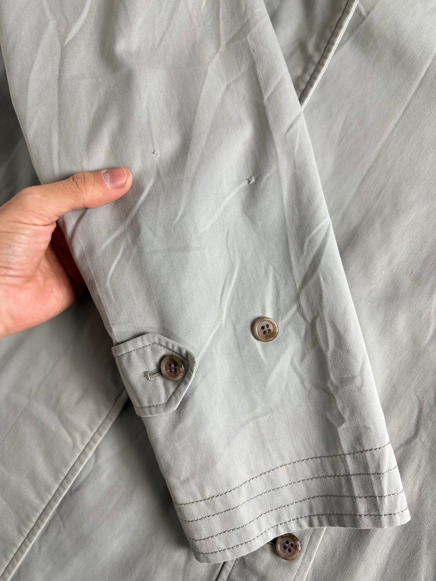 Vintage Burberry Car Coat Grey Size 14 L