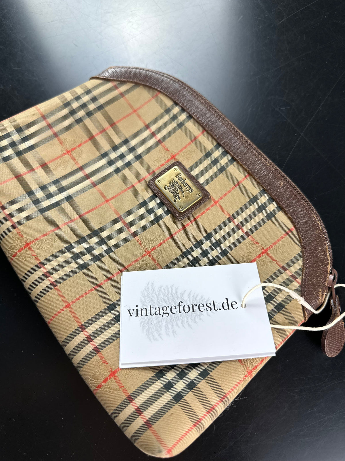 Vintage Burberry Haymarket Nova Check Pouch