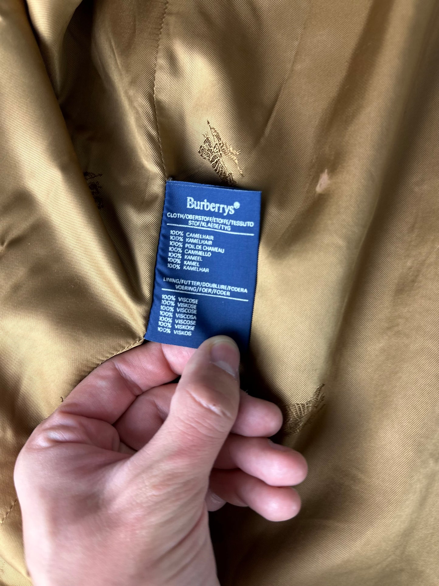 Vintage Burberry Camel Coat Size 48 M