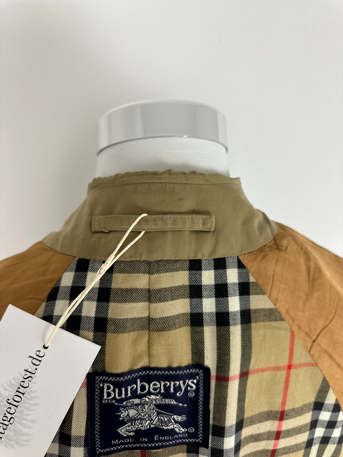 Vintage Burberry Car Coat Beige Size 14 L