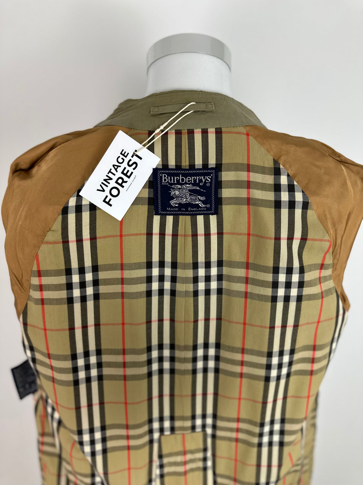 Vintage Burberry Trench Coat Oliv Size 48 M