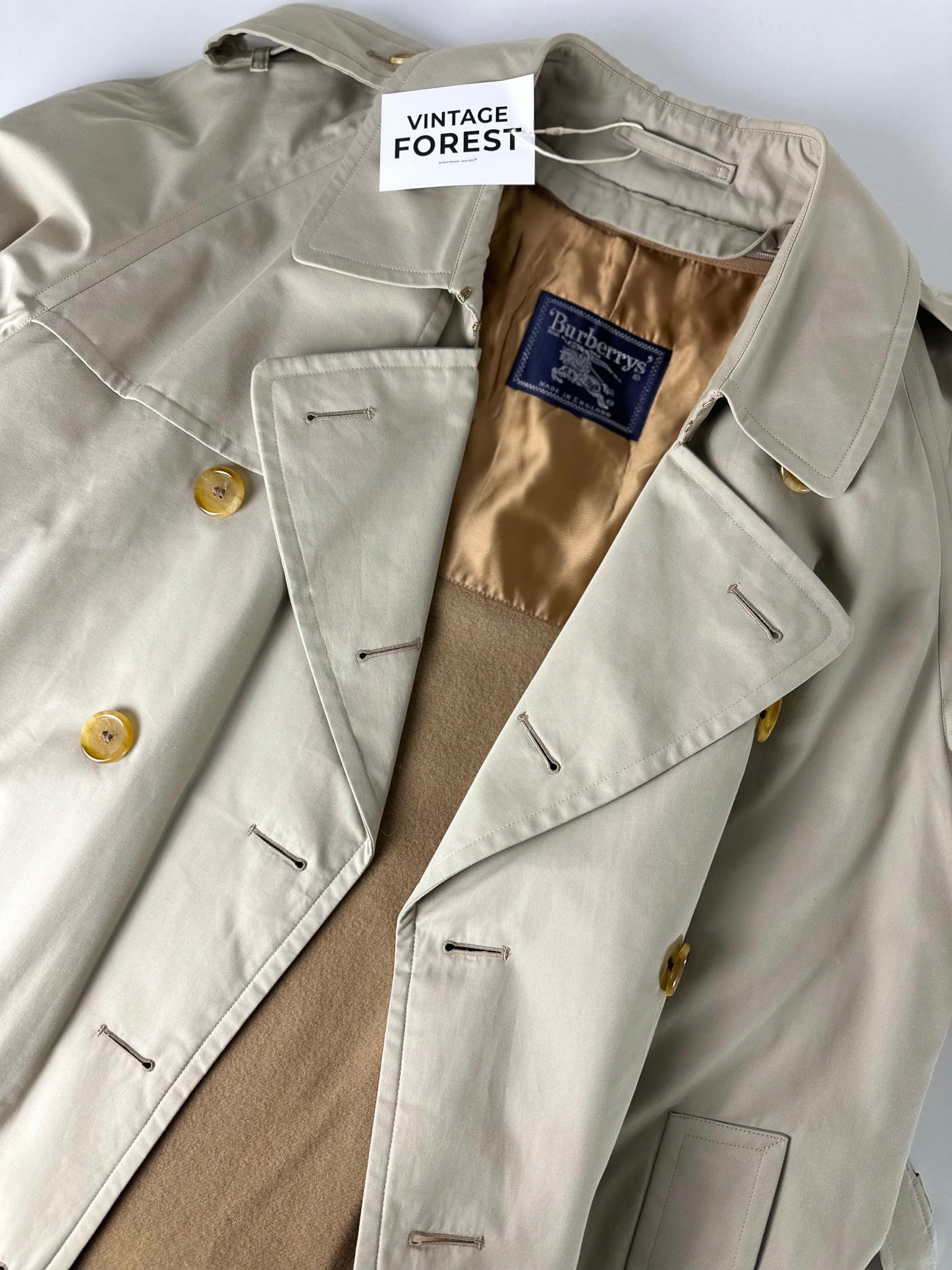 Vintage Burberry Trench Coat Size 48 M With Lining