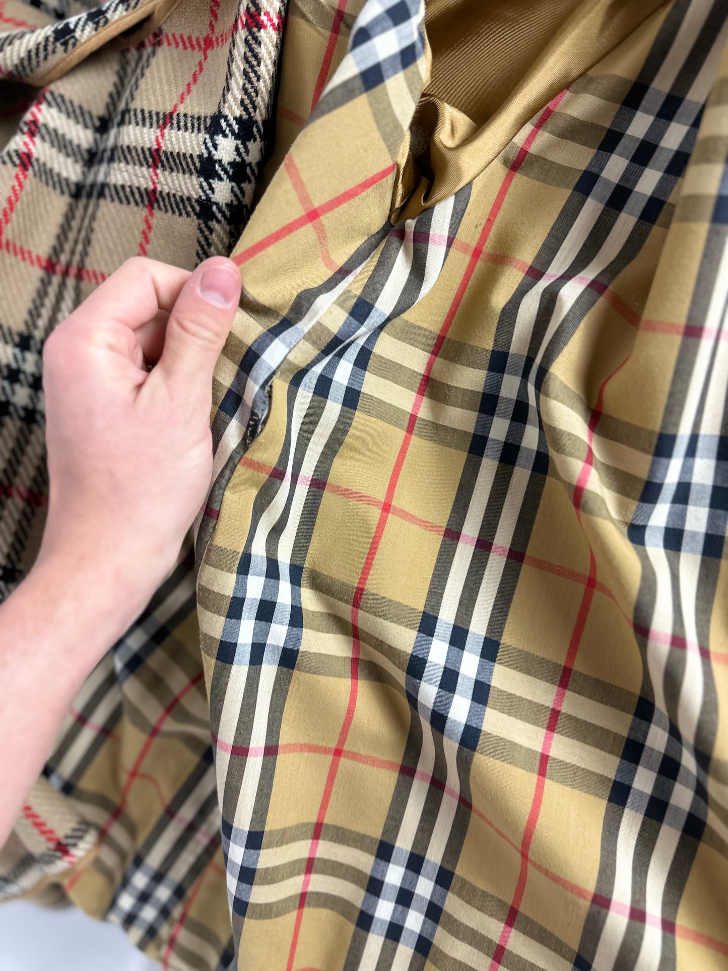 Vintage Burberry Car Coat Beige Size 52 L With Lining