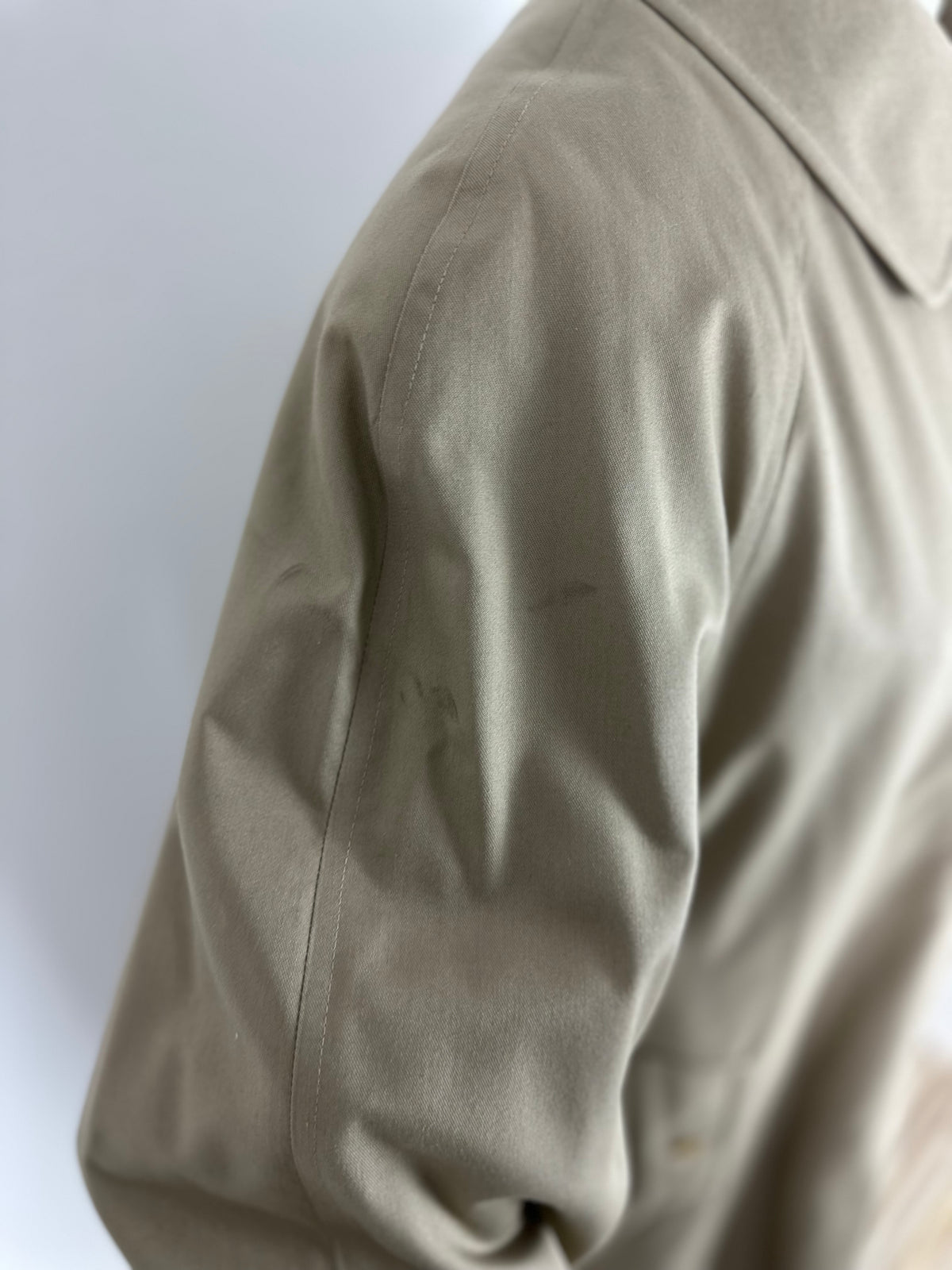 Vintage Burberry Car Coat Beige Size 16 XL With Lining