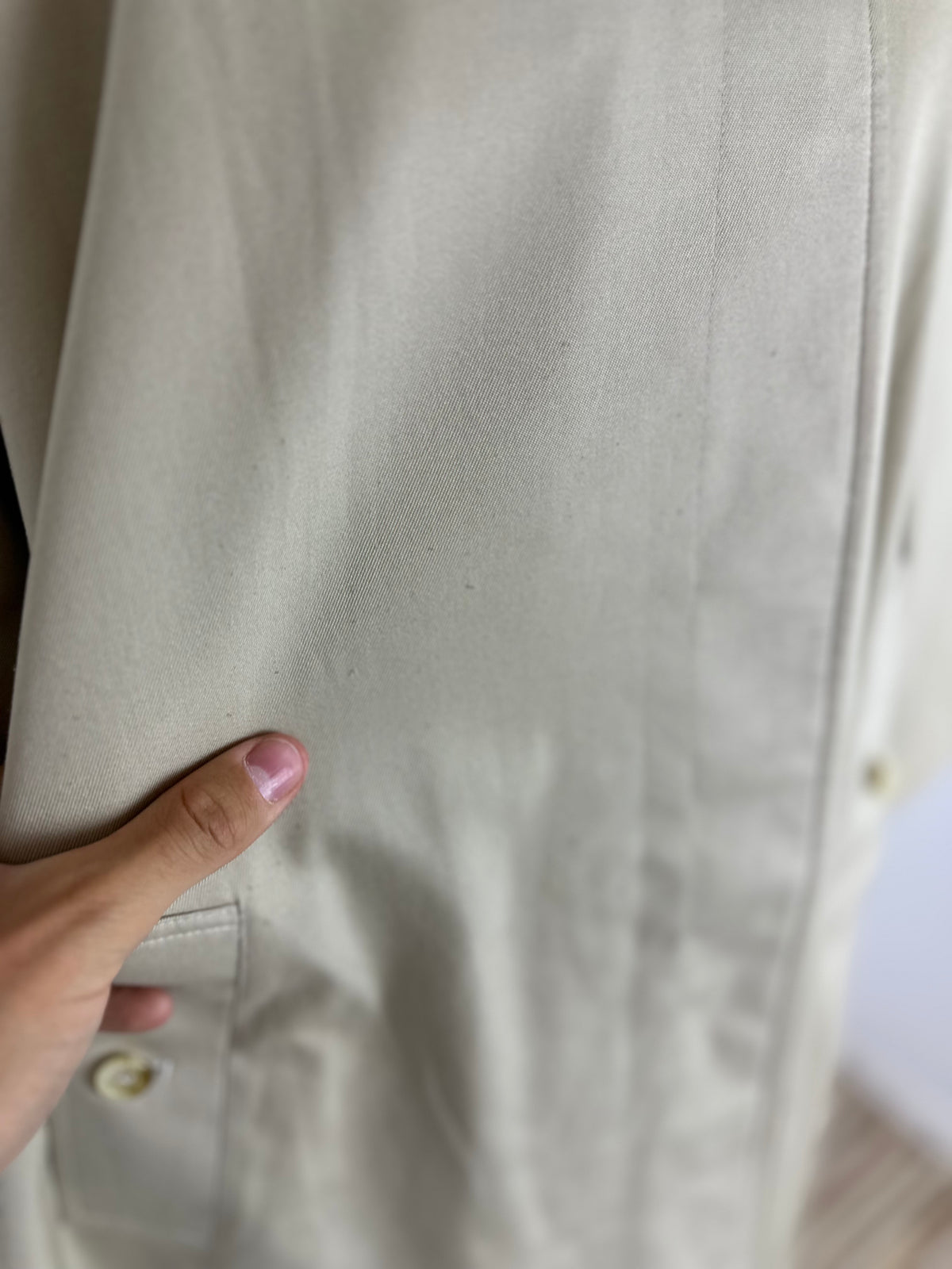 Vintage Burberry Trench Coat Creme Size 14 L